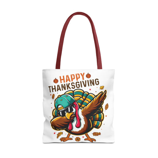 🦃 Dabbing Turkey Tote Bag – Thanksgiving Swagger with Holiday Humor