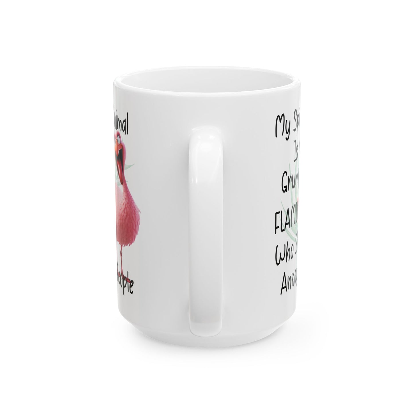 Mi espíritu animal es un flamenco gruñón: divertida taza de flamenco para mañanas atrevidas ☕