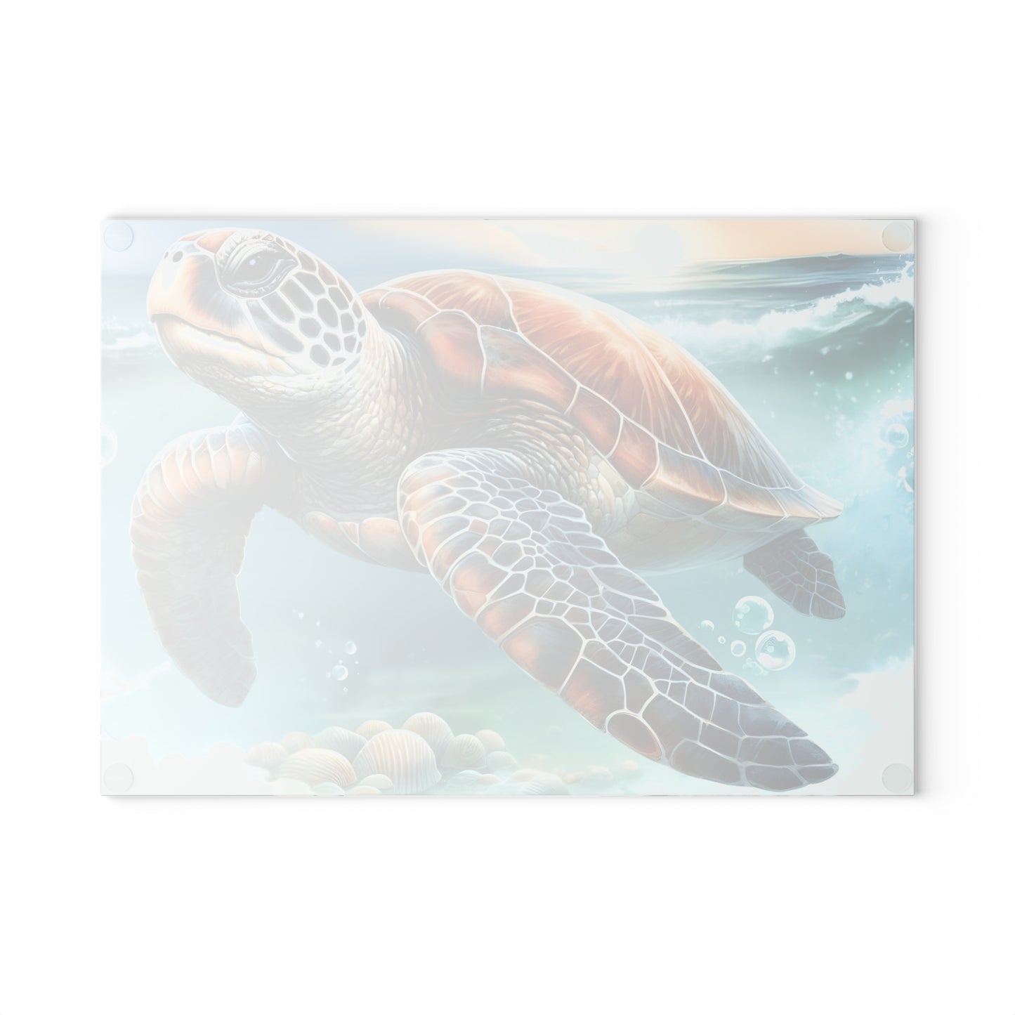 Tabla de cortar Sea Turtle Ocean Drift: un toque submarino para tu cocina