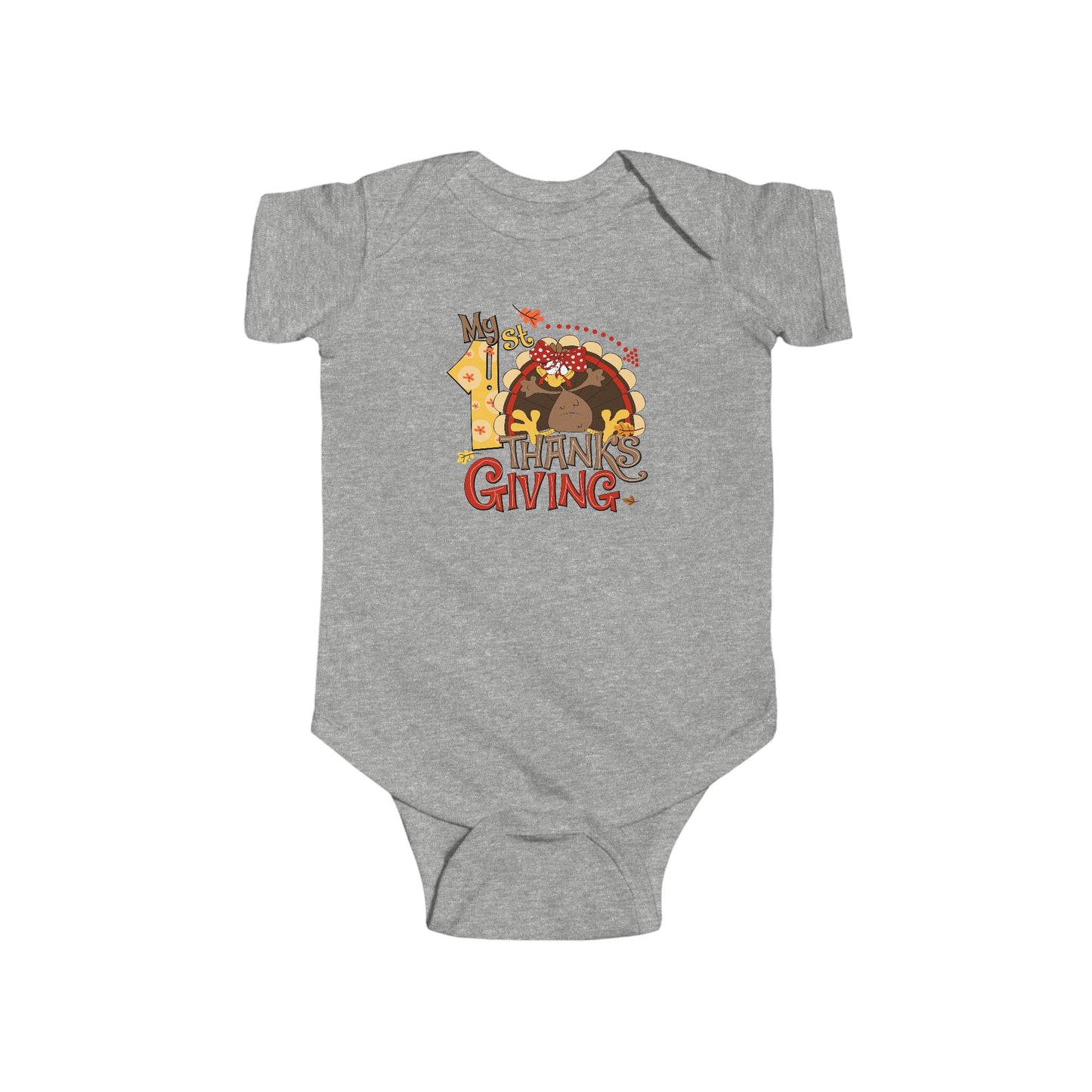 🦃🎀 My 1st Thanksgiving Baby Girl Onesie – Cute Turkey Holiday Outfit 🍂👶