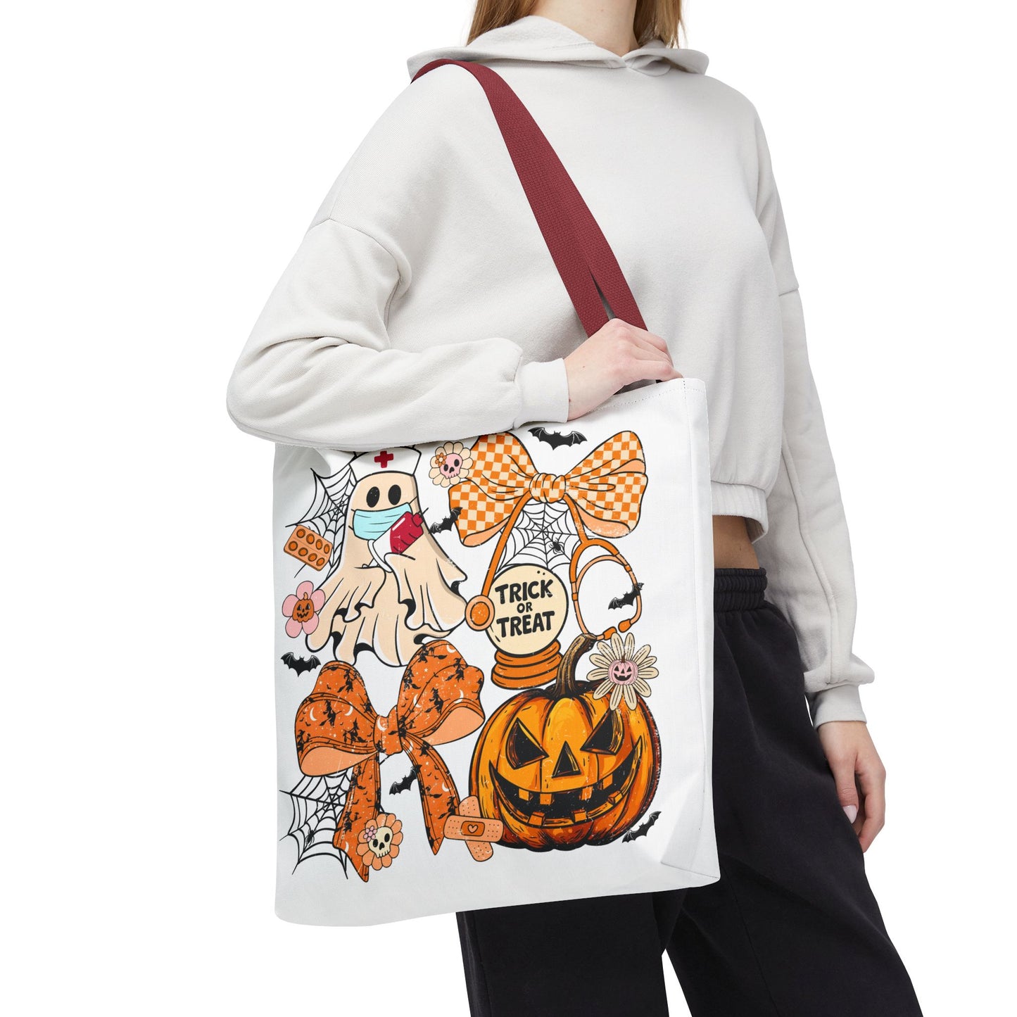 🩺 Nurse Ghost Tote Bag – Spooky Season Meets Healthcare Heroes 👻👜