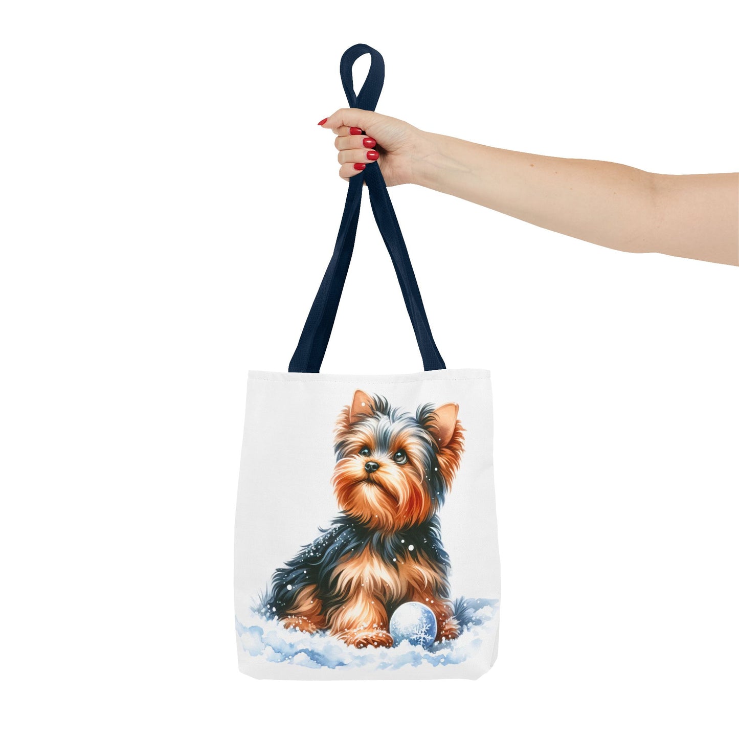 ❄️ Yorkie in Snow Tote Bag – Winter Cuteness with a Side of Sass 🐾👜