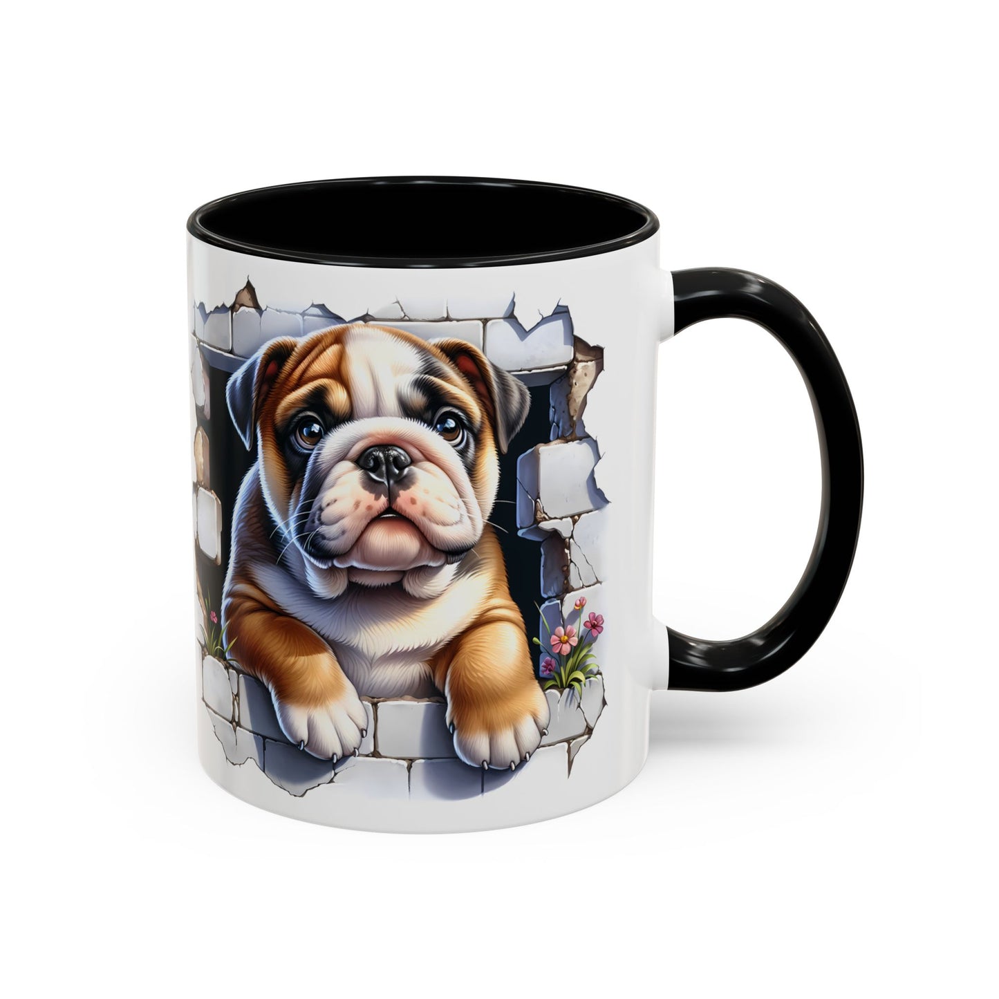 🐶☕ English Bulldog Puppy Accent Mug – Adorable Breakthrough Pup Design ✨rs (11/15oz)