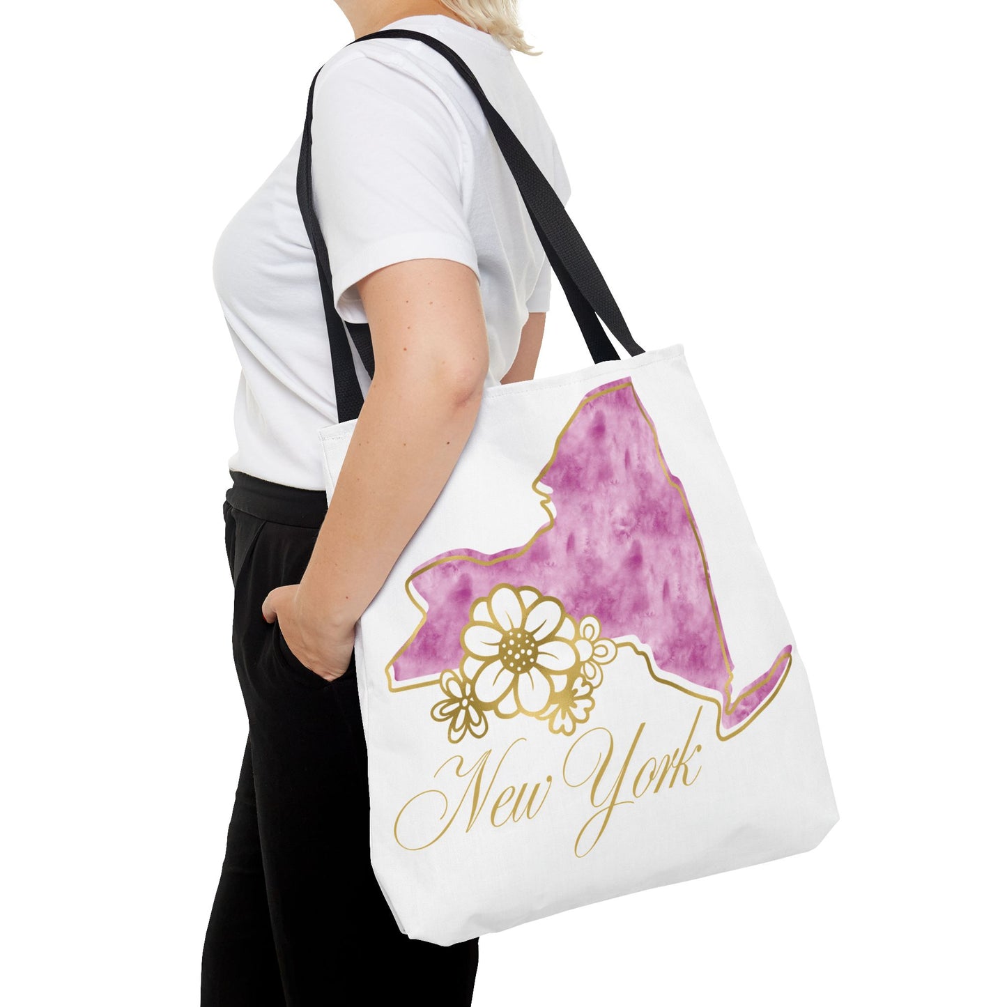 🗽 New York State Floral Tote Bag – Chic, Practical & City Charm 🌸