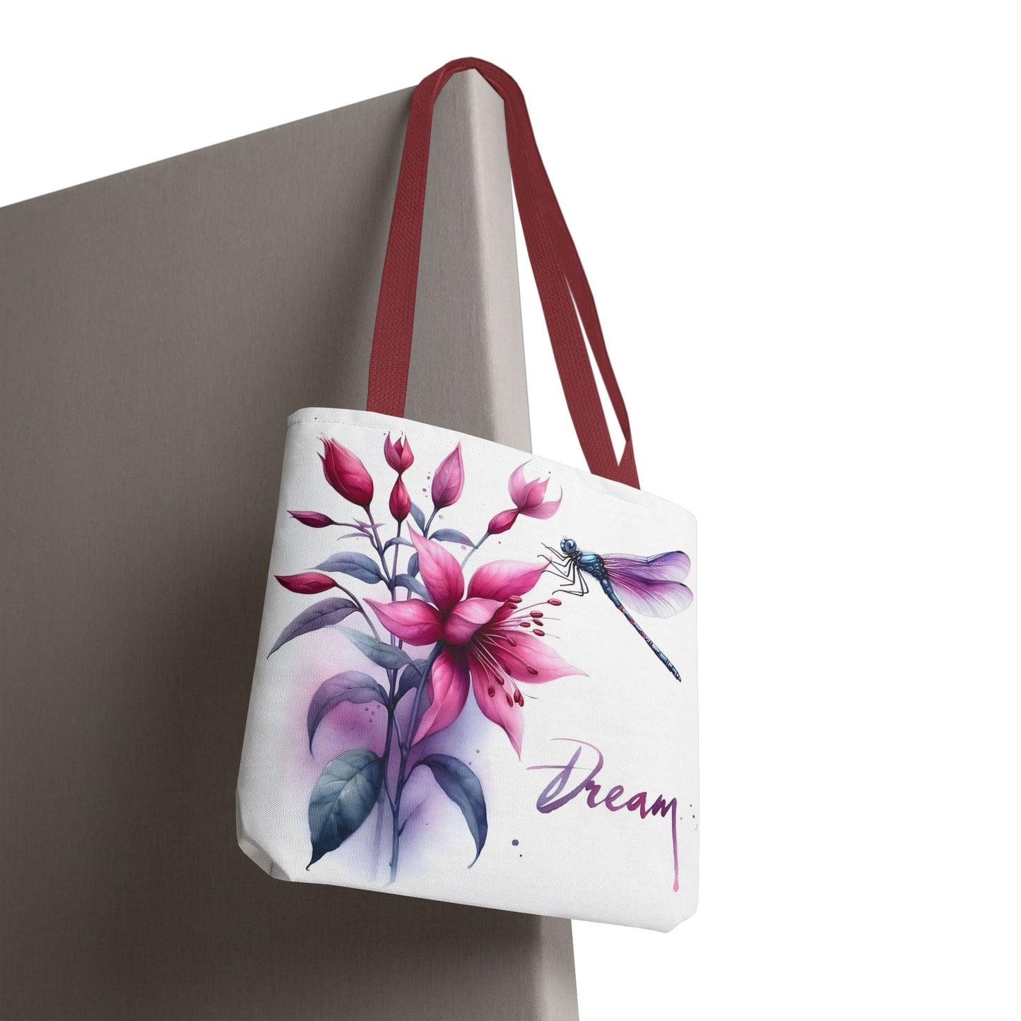 Bolso tote floral "Dream" con detalle de libélula: un bolso de mano inspirador y elegante