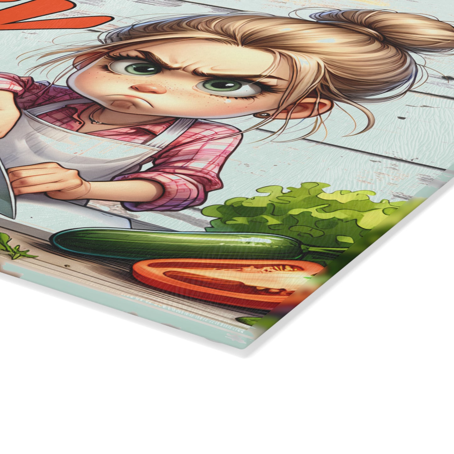 Here is Your Snack, Fat Ass Glass Cutting Board – Bold Cartoon Humor for the Kitchen