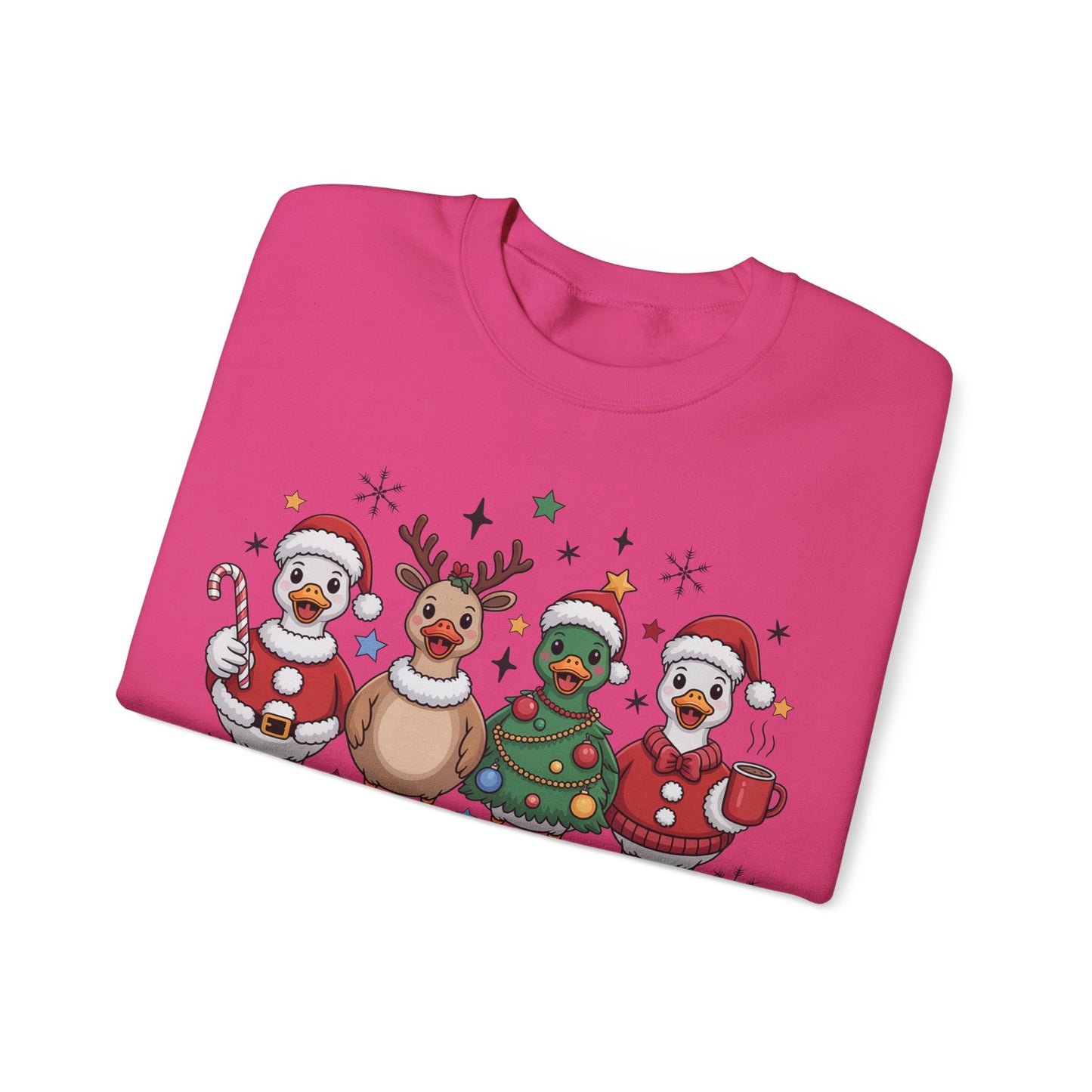 🎄🦆 Christmas Ducks Sweatshirt – Funny Holiday Farm Animal Crewneck 🎁