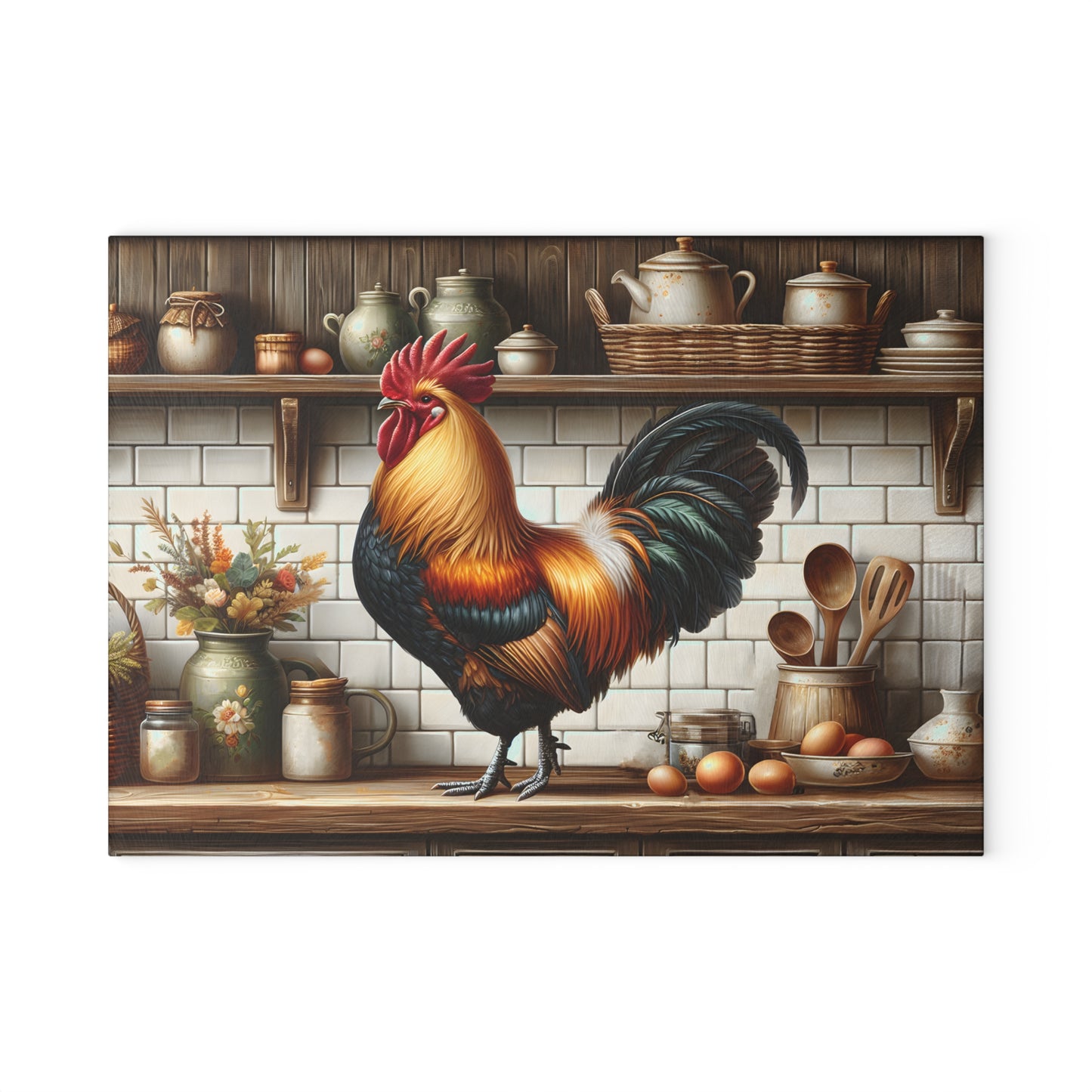 🪵🐓 Rustic Rooster Cutting Board – Farmhouse Flair Meets Vintage Charm