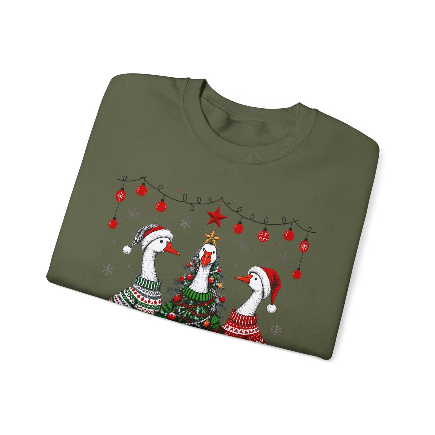 🎄🪿 Goosemas Sweater Flock Sweatshirt – Festive Geese in Cozy Knits