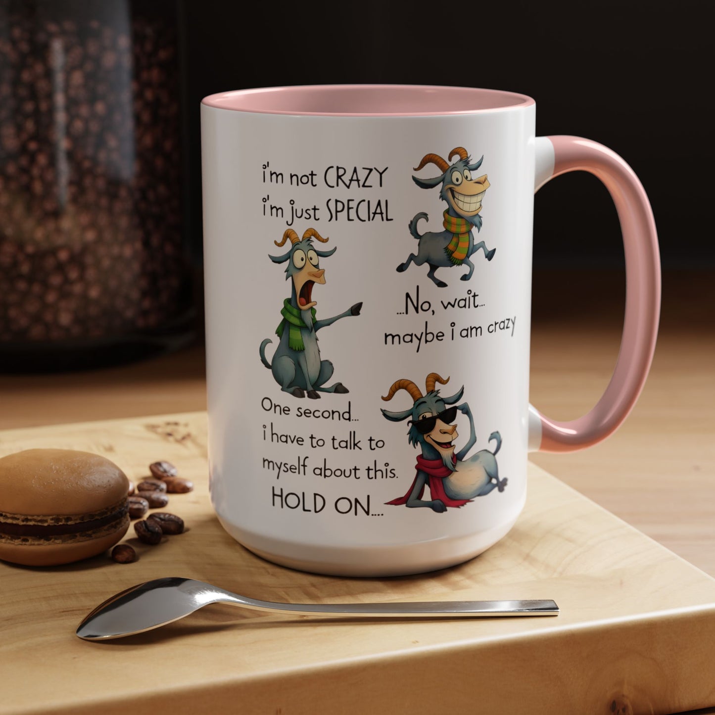 Funny Goat Quote Coffee Mug – “I’m Not Crazy, I’m Just Special” Humor Mug
