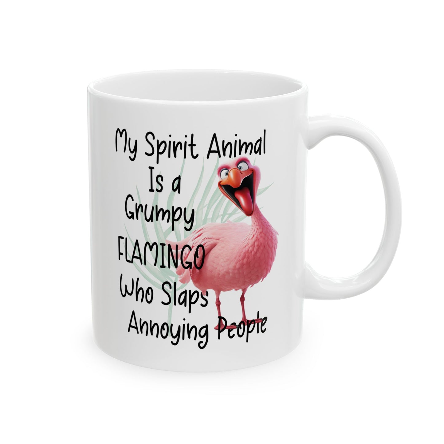 Mi espíritu animal es un flamenco gruñón: divertida taza de flamenco para mañanas atrevidas ☕
