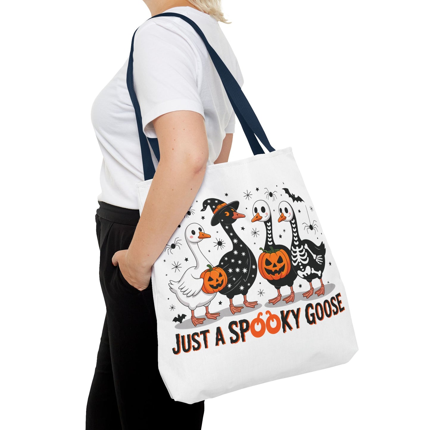 🦢 Just a Spooky Goose Tote Bag – Honkin’ Into Halloween 🎃👻