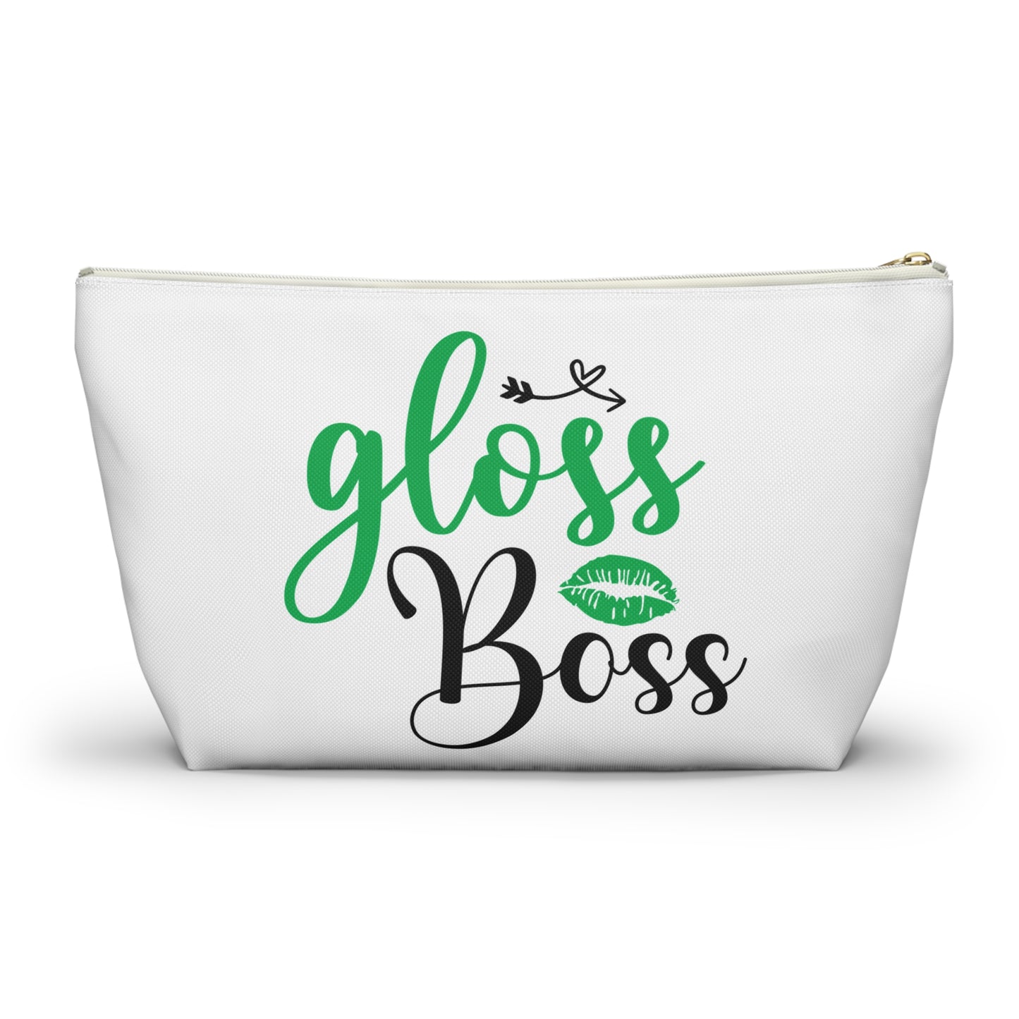 Accessory Pouch – "Gloss Boss" Green Makeup Bag