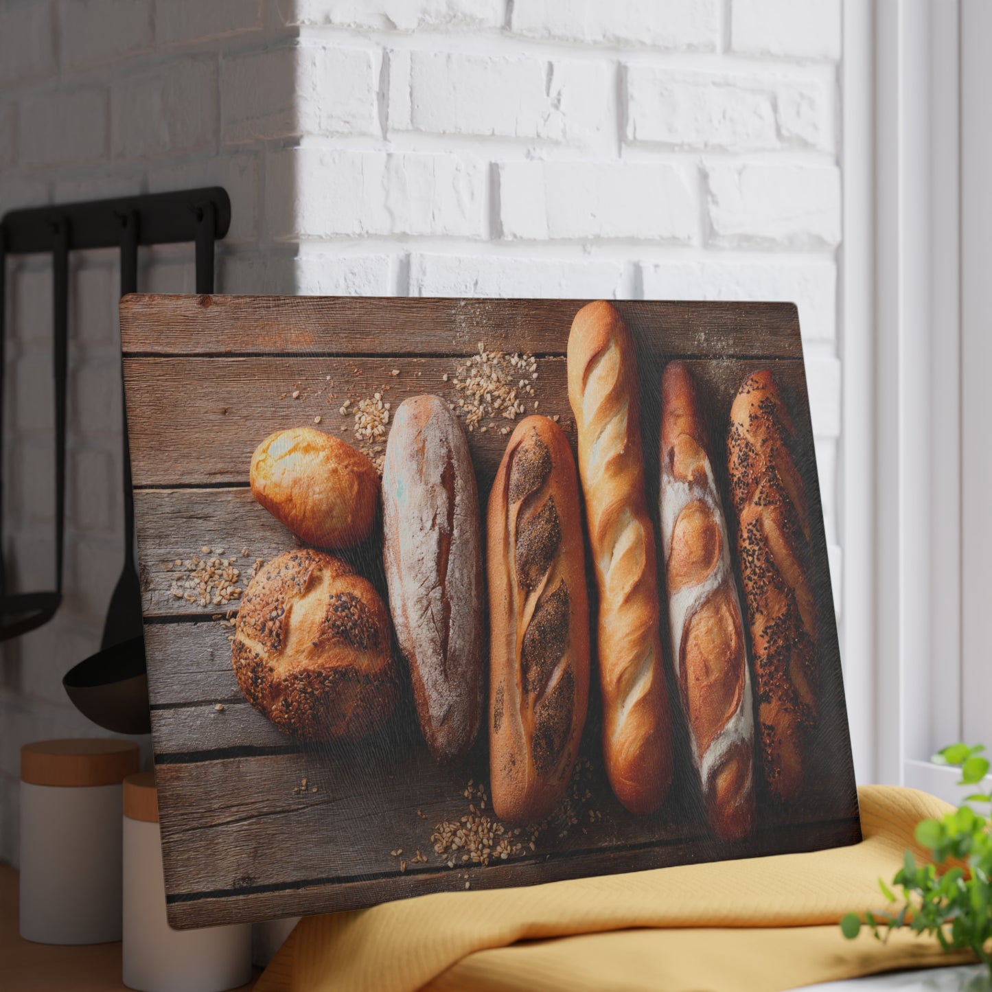🥖✨ Rustic Baguette & Artisan Bread Cutting Board – Farmhouse Charm for Your Kitchen 🍞