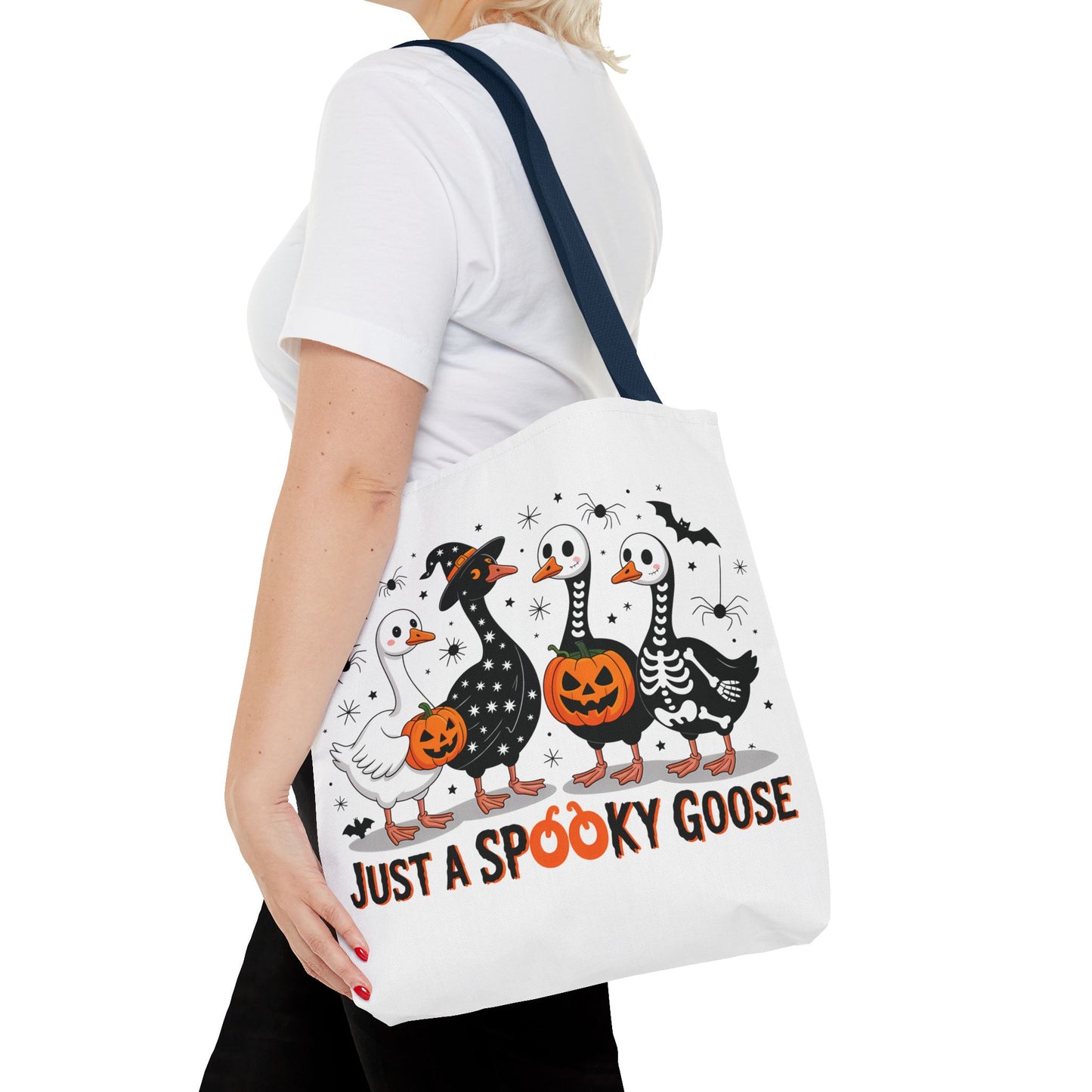 🦢 Just a Spooky Goose Tote Bag – Honkin’ Into Halloween 🎃👻