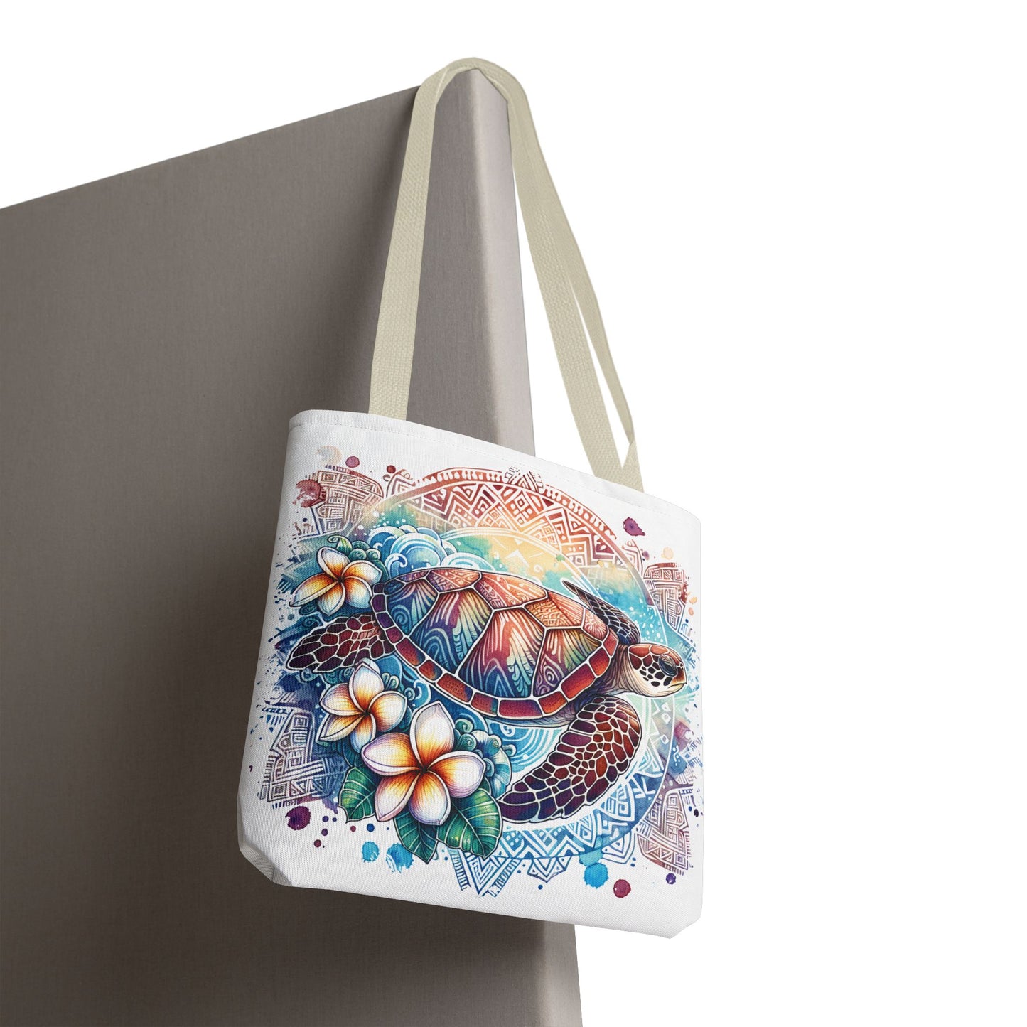 🐢 Tropical Sea Turtle Tote Bag – Coastal, Artistic & Practical 🌺