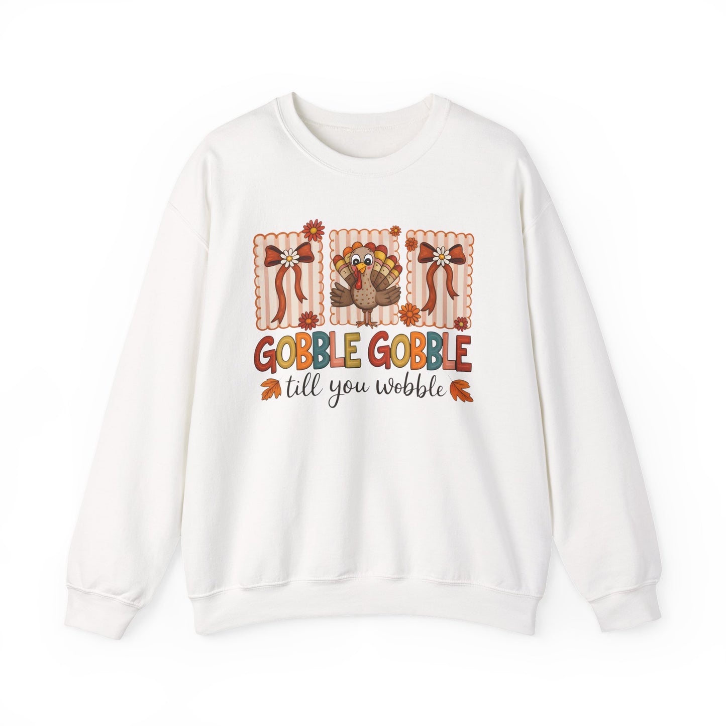 🦃✨ Gobble Gobble Till You Wobble Sweatshirt – Cute Turkey Fall Vibes 🍁🧡