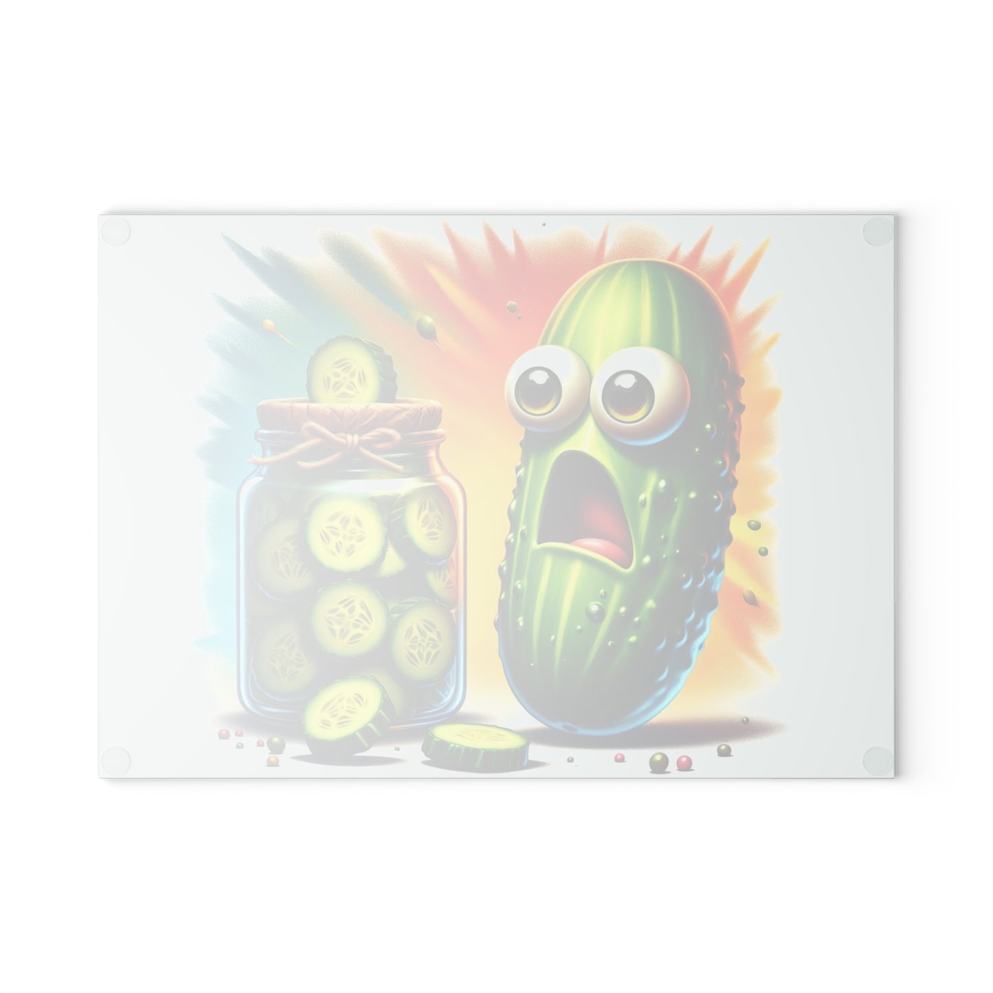 🥒😂 Funny Pickle Cutting Board – Colorful Kitchen Humor for Your Home