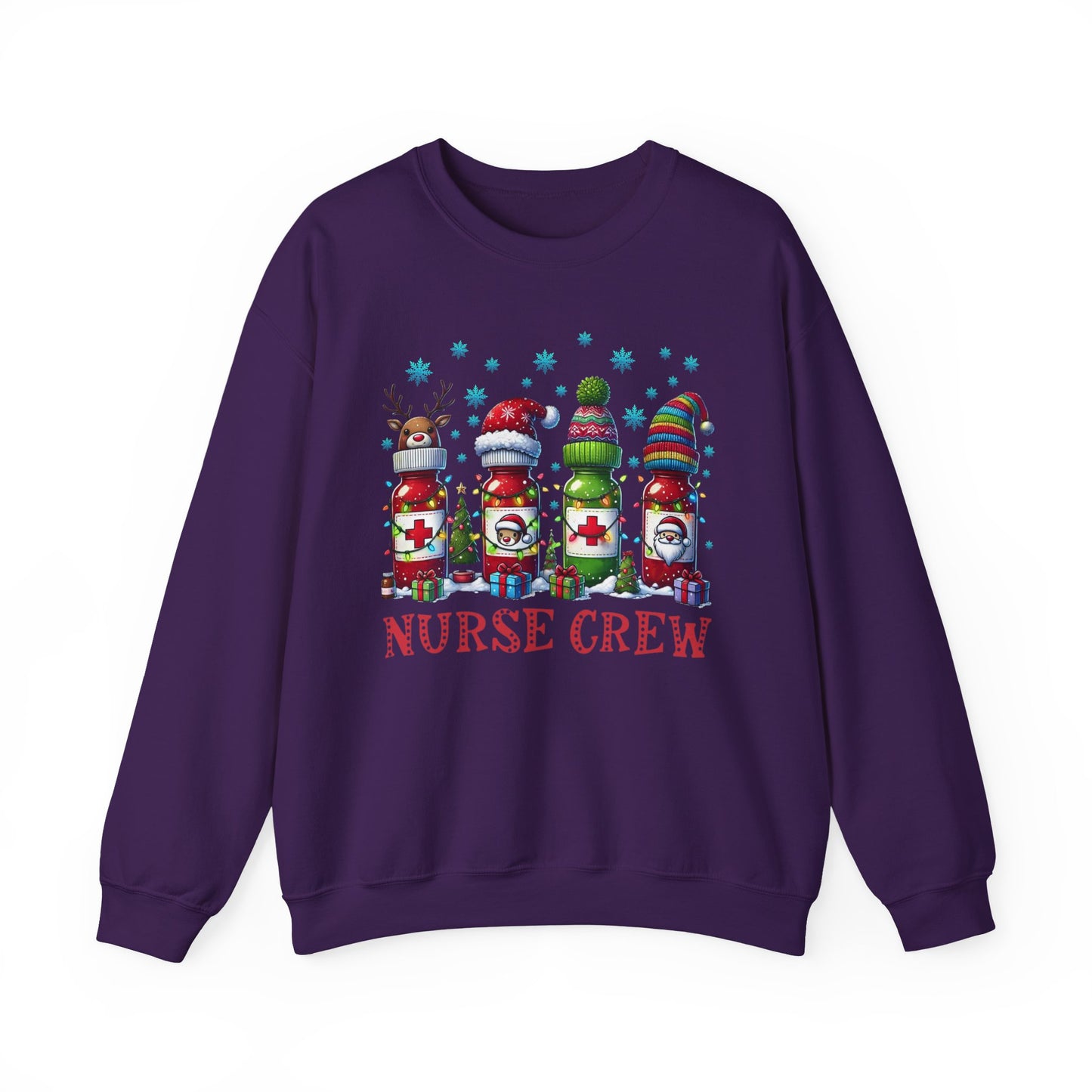🎄🩺 Nurse Crew Holiday Sweatshirt – Festive Crewneck for Healthcare Heroes