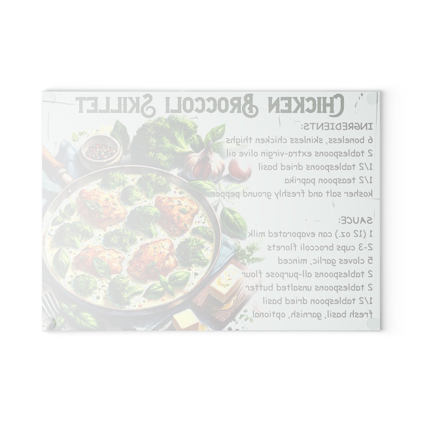 🍗 Chicken Broccoli Skillet – Easy Dinner Recipe Cutting Board