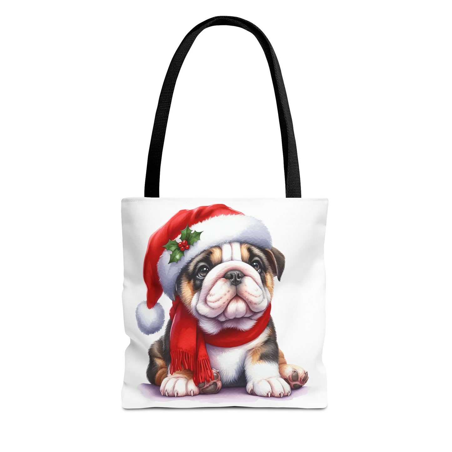 🎅 Bulldog Christmas Tote Bag – Cozy Holiday Style for Dog Lovers 🐾