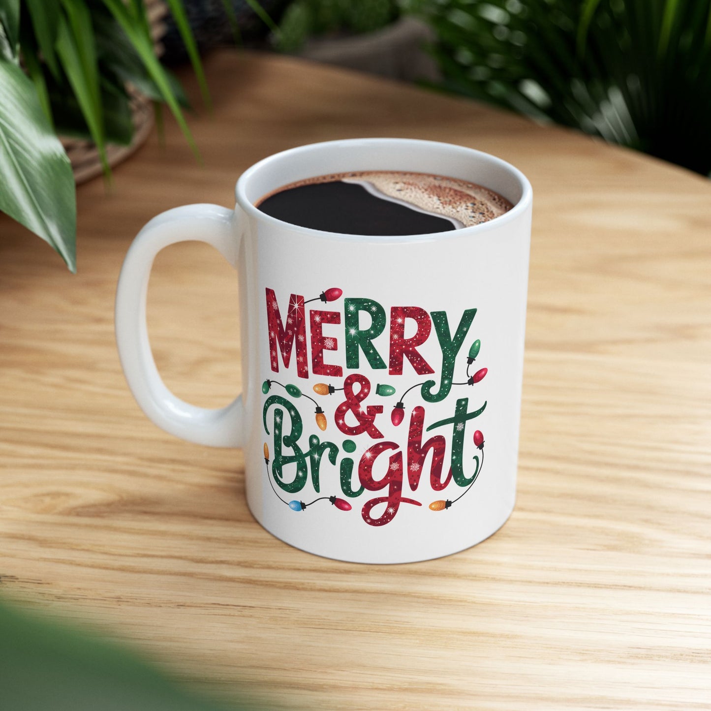 🎄 Merry & Bright Christmas Lights Mug – Festive Cheer in Every Sip! ☕