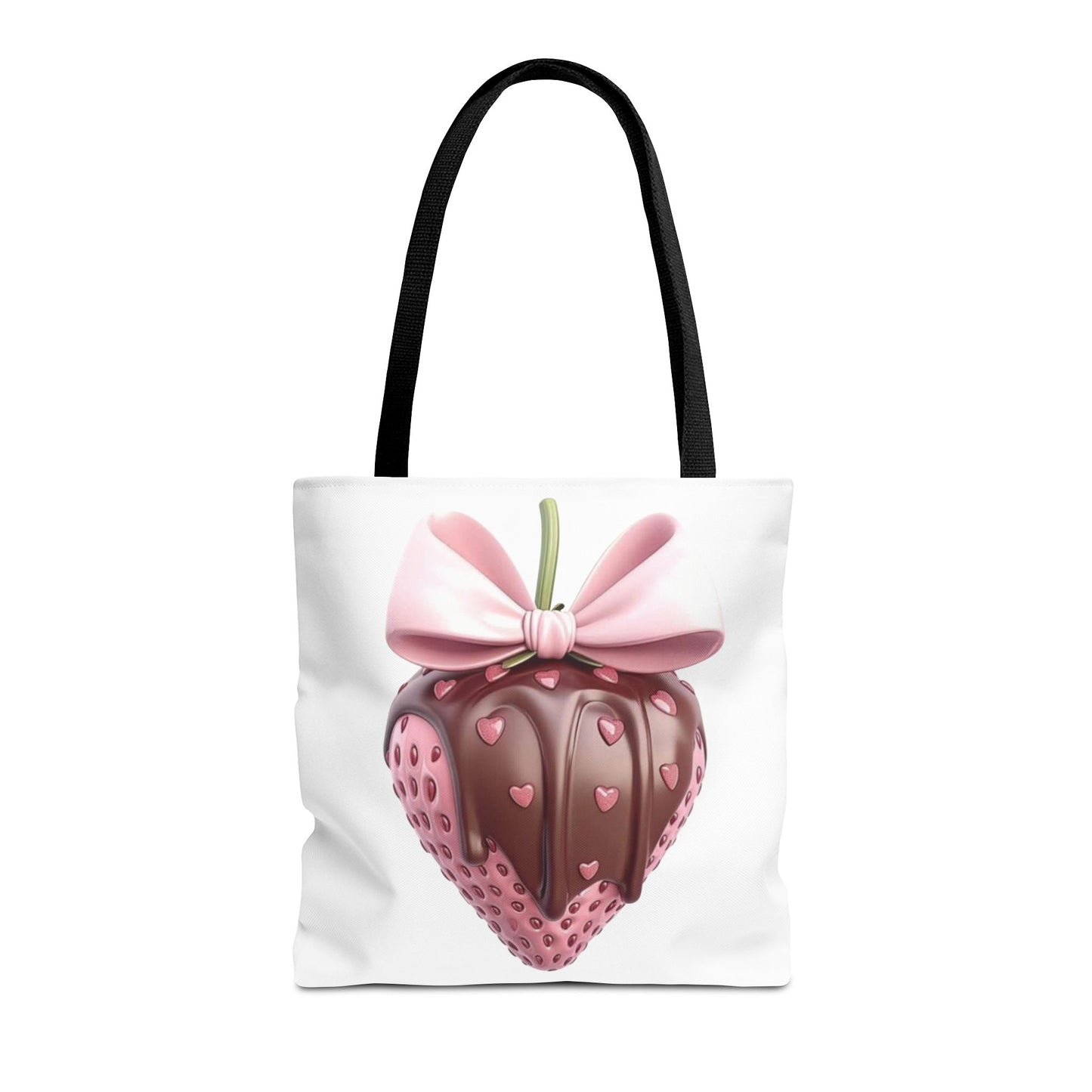 🍓 Chocolate-Dipped Strawberry Tote Bag – Sweet, Romantic & Practical 🍫