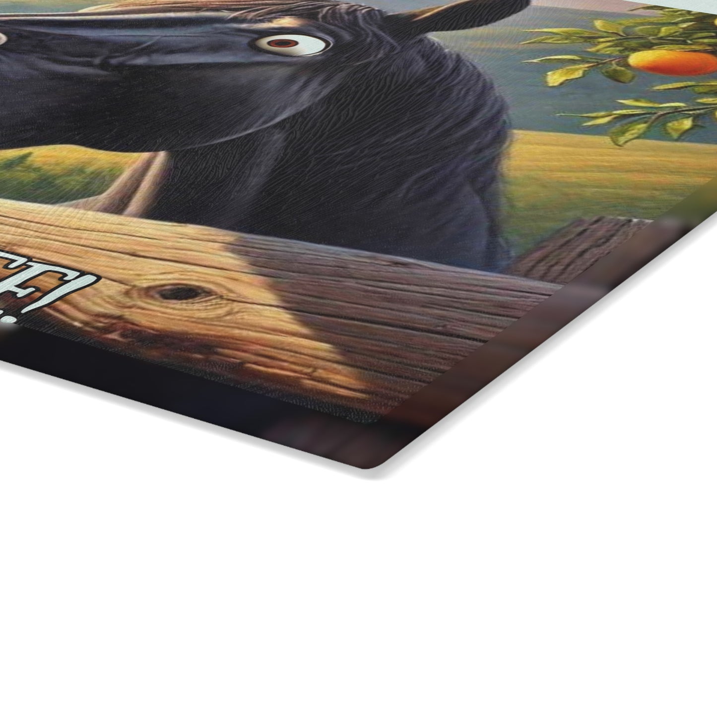 Tabla de cortar de vidrio, diseño de caballo ranchero, decoración de cocina occidental, regalo para amantes de los caballos, estilo rústico, tabla de cortar, tabla de charcutería