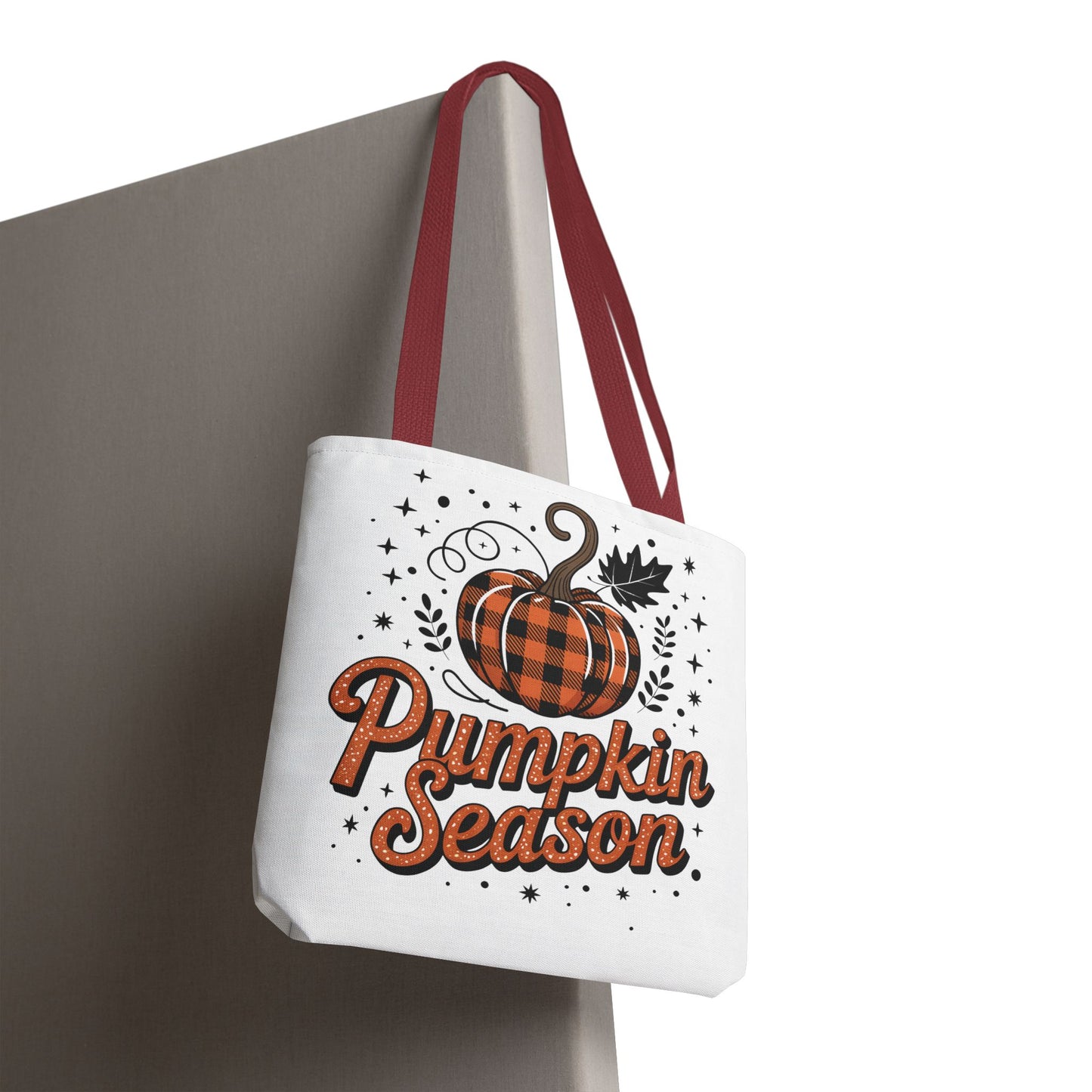 🎃 Pumpkin Season Tote Bag – Fall Buffalo Plaid Style for Autumn Lovers 🍂