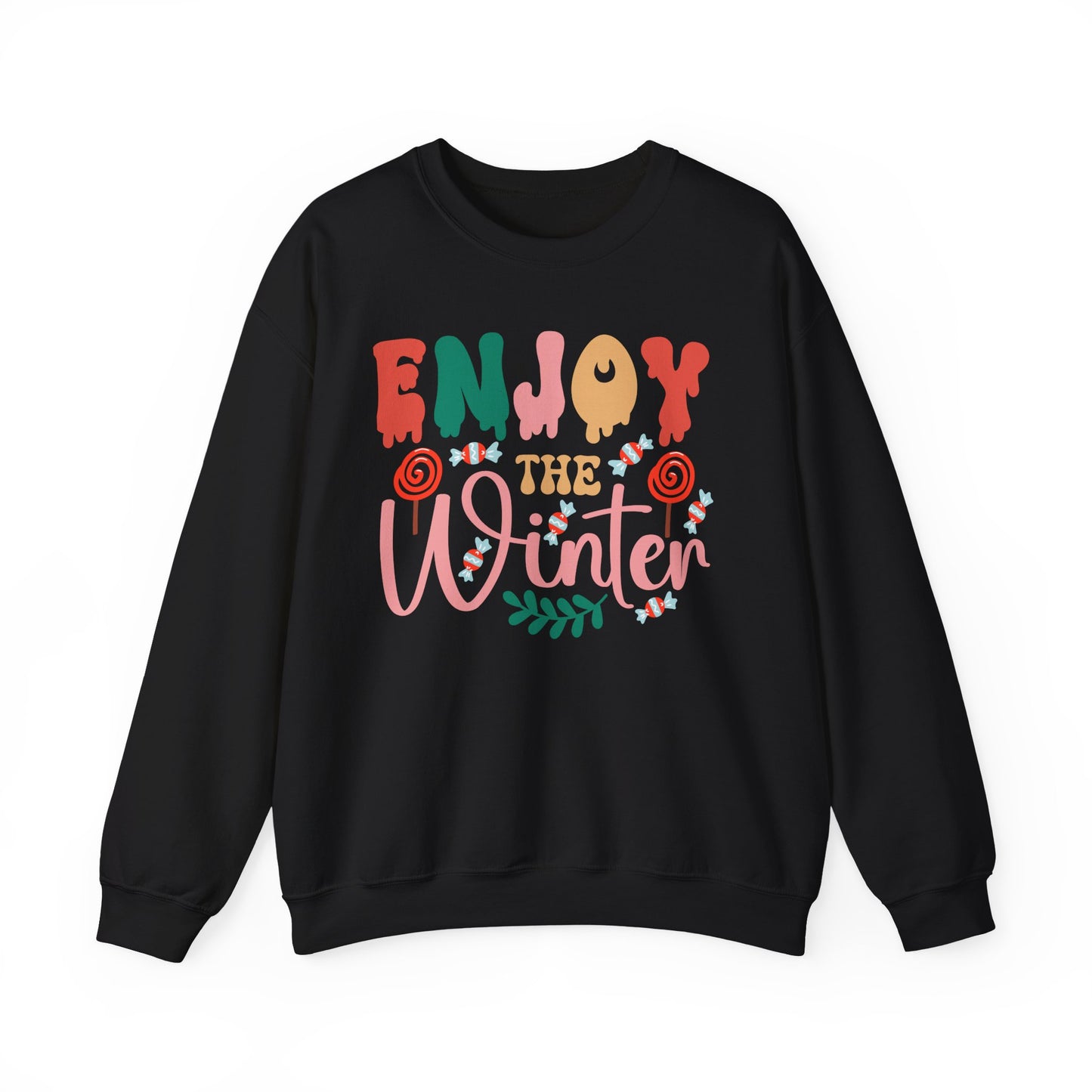 ❄️☕ Enjoy the Winter Sweatshirt – Cozy Snowflake & Cocoa Season Vibes 🧣✨