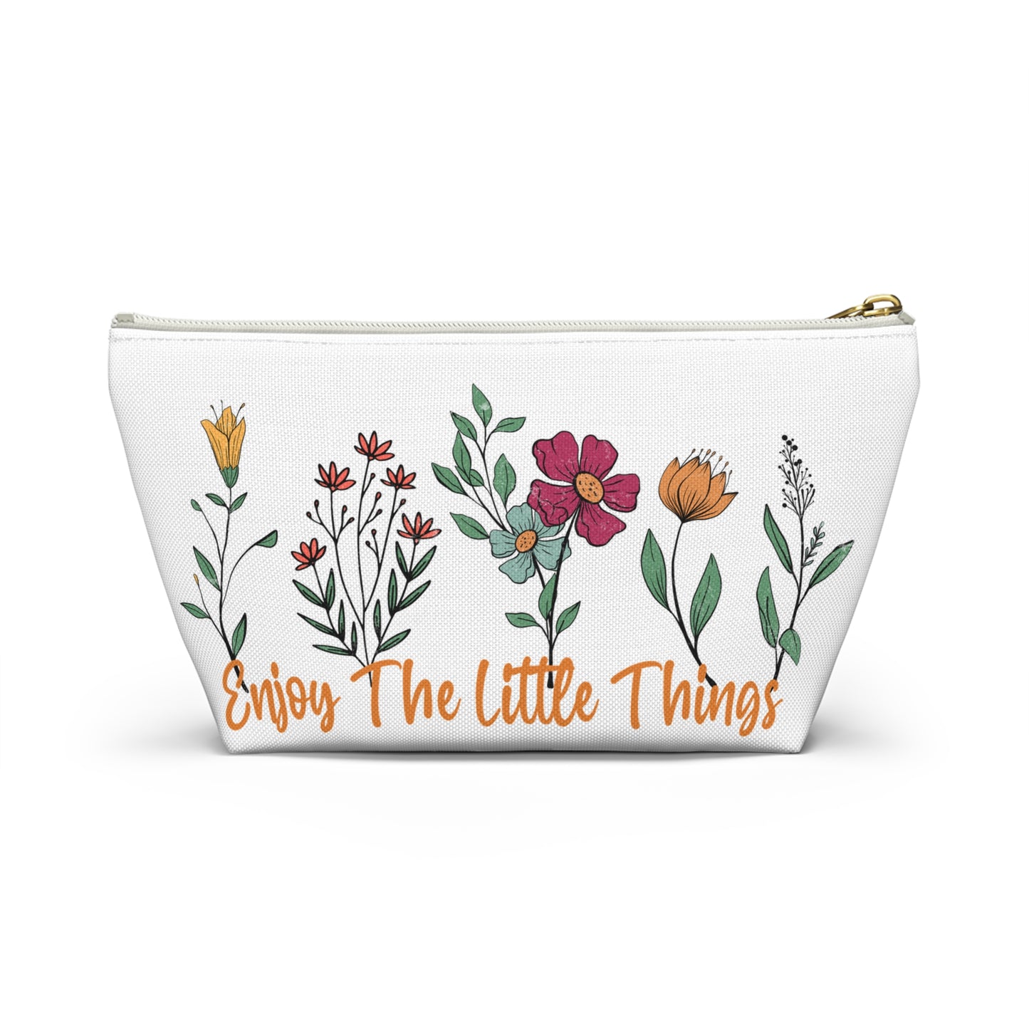 Accessory Pouch – "Enjoy The Little Things" Floral Bag