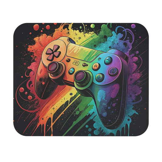 🖱️🎮🌈 Rainbow Controller Mouse Pad – Graffiti Splash Gamer Art
