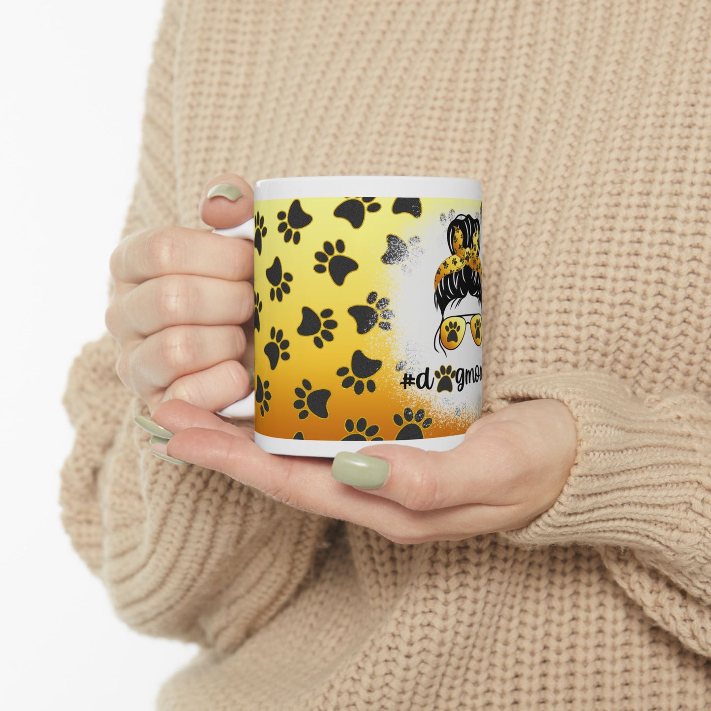 🐾 #dogmomlife – Cute & Fun Mug for Dog Moms 🐶