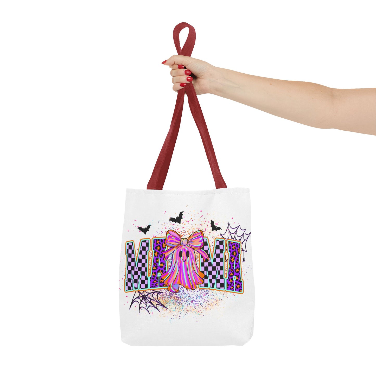 🎃 Colorful Mama Ghost Halloween Tote Bag – Spooky Fun with a Pop of Color 👻👜