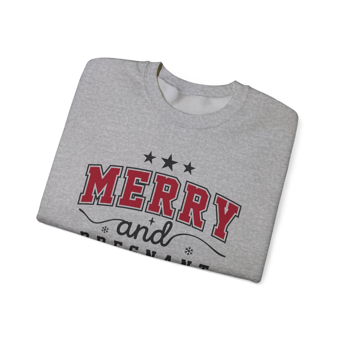 🎄👣 Merry Little Kicking Feet Christmas Maternity Sweatshirt – Cute Holiday Pregnancy Crewneck