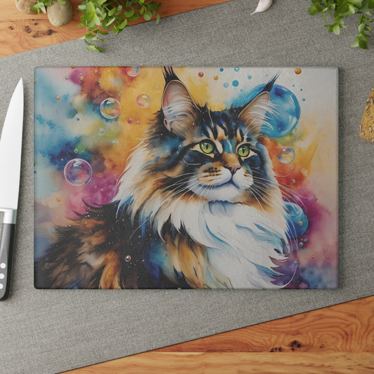 🐱🌈 Bubble Cat Cutting Board – Whiskers, Wonder & Kitchen Charm 🫧