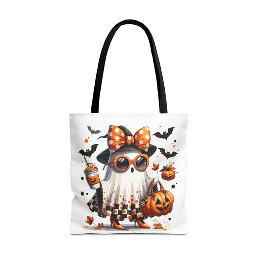 🧡 Chic Ghost Halloween Tote Bag – Sassy, Stylish & Spook-tacular 👻🎃