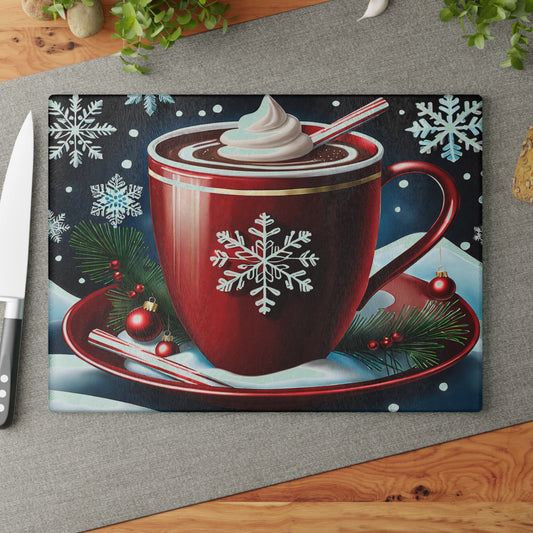 🎄 Holiday Cocoa Cutting Board – Festive Cheer for Your Holiday Table