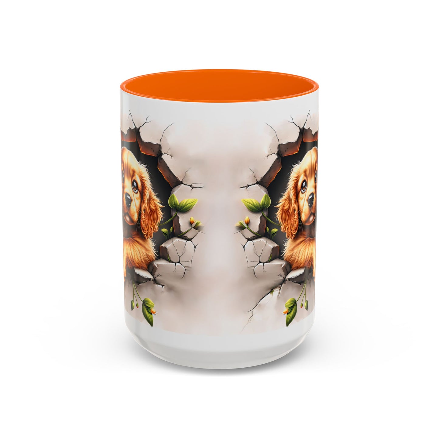 🐾 Cocker Spaniel Puppy Accent Mug – Sweet Fluffy Pup Coffee Cup ☕🤎
