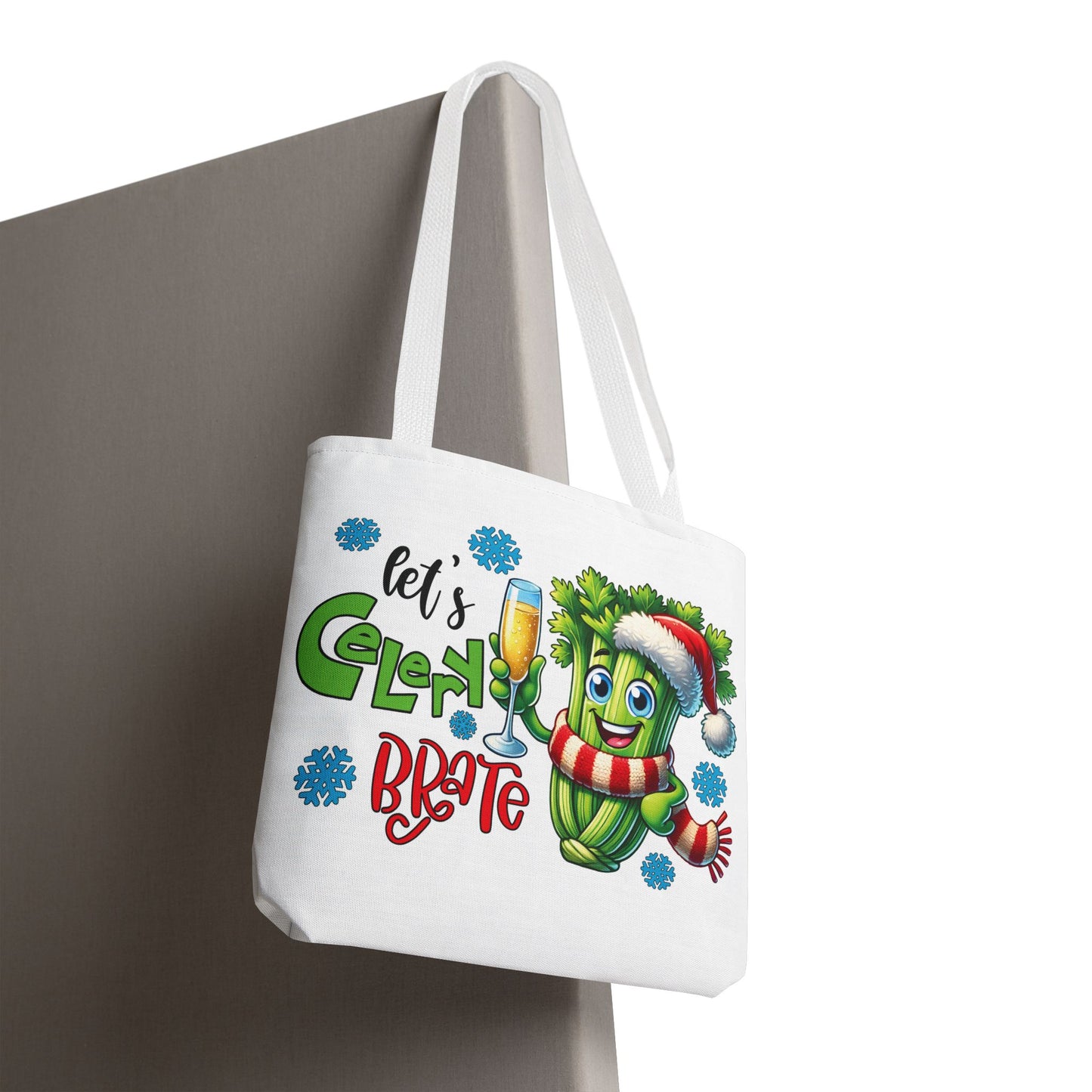 🥂 Let’s Celery-brate Christmas Tote Bag – Fun, Festive & Eco-Friendly 🎄