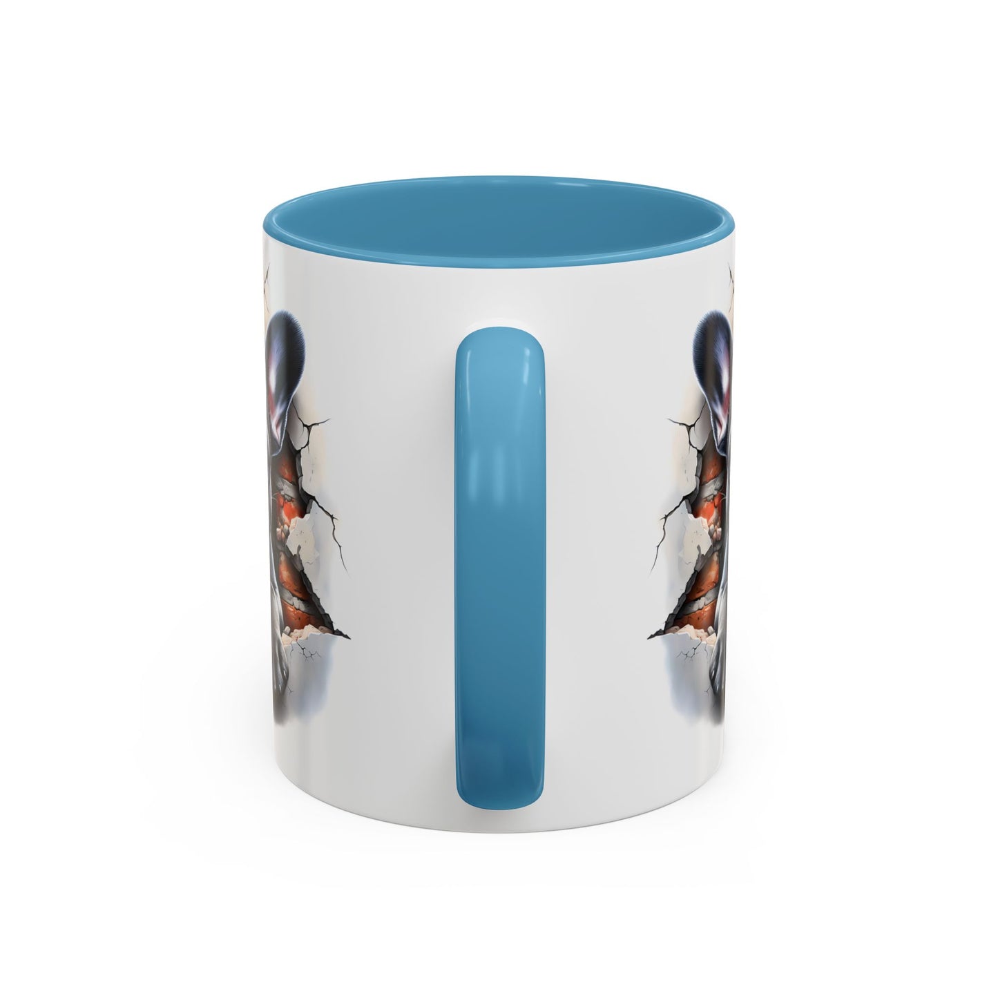 🐾🖤 Black French Bulldog Puppy Accent Mug – Cute Peek-Through Cup for Dog Lovers ☕✨