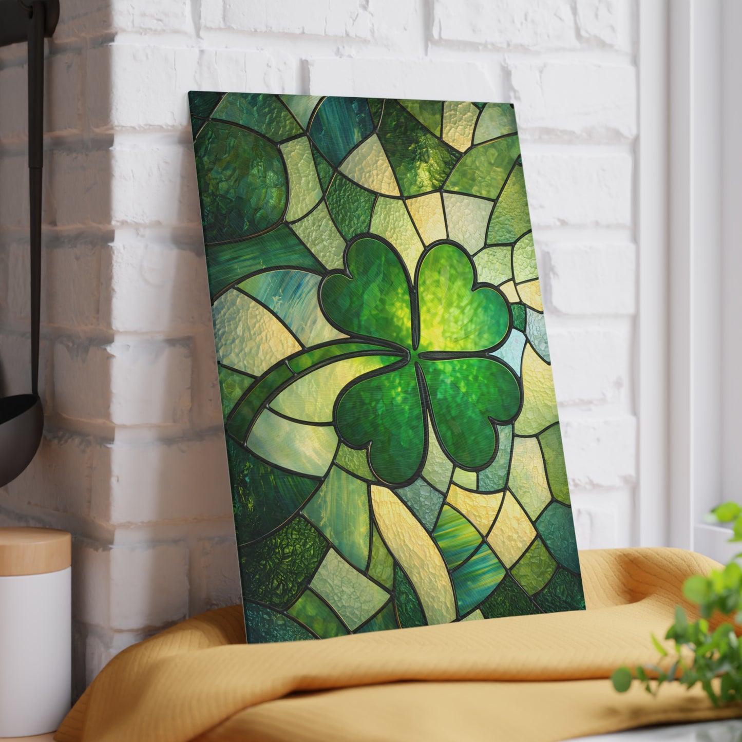 Emerald Valley Rainbow Glass Cutting Board – St. Patrick’s Day Kitchen Décor