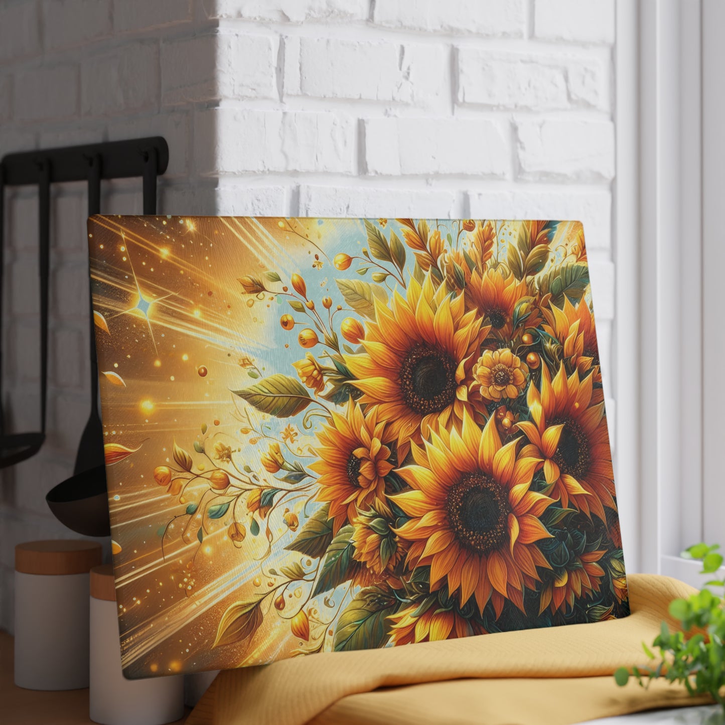 🌻 Sunflower Radiance Cutting Board – Brighten Your Kitchen with Golden Charm ☀️