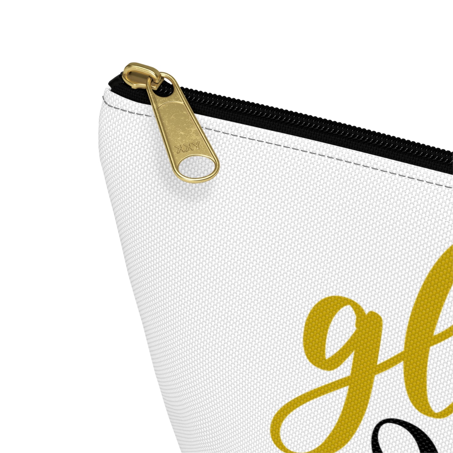 Accessory Pouch – "Gloss Boss" Yellow Makeup Bag