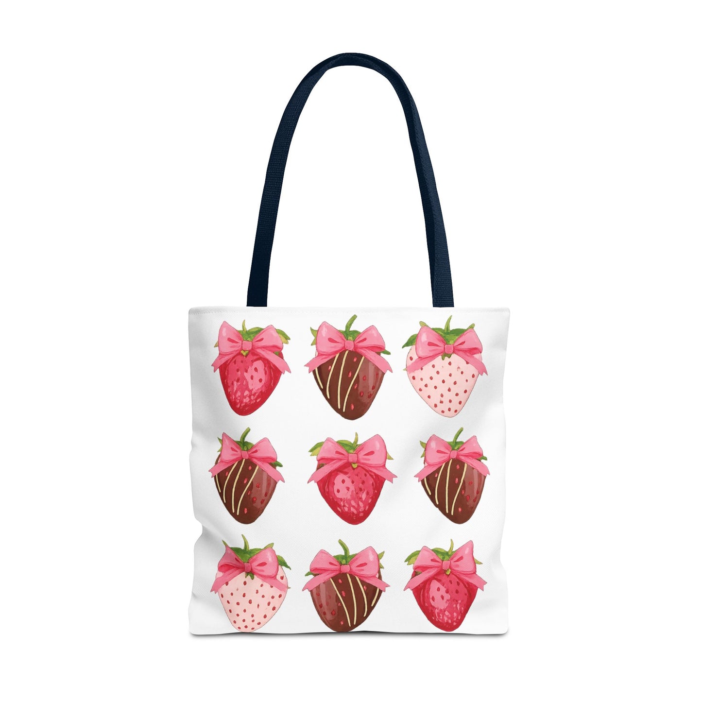 🍓 Chocolate-Covered Strawberry Tote Bag – Sweet, Stylish & Practical 🍫