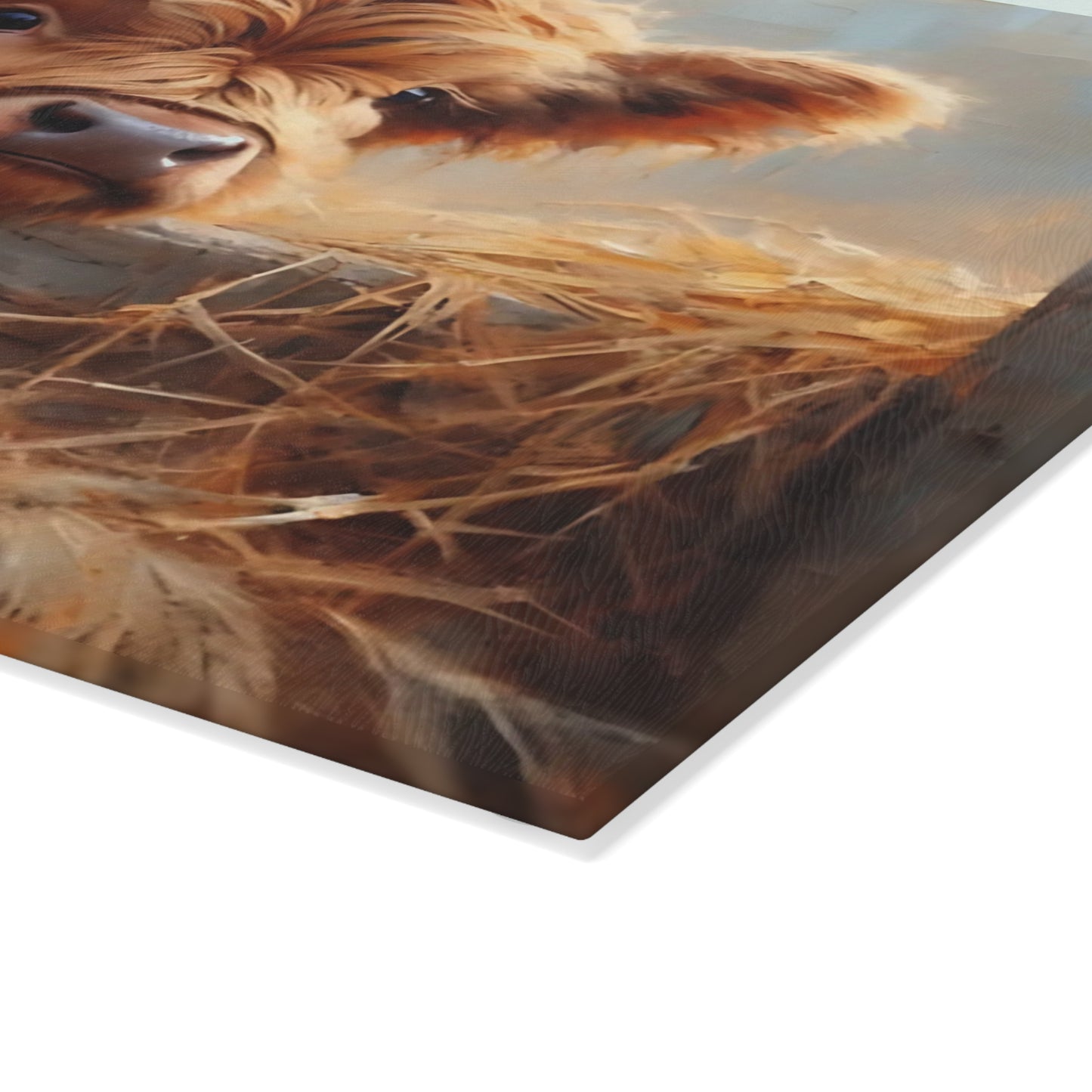 🐮 Rustic Highland Calf Cutting Board – Farmhouse Charm with a Cozy Country Feel