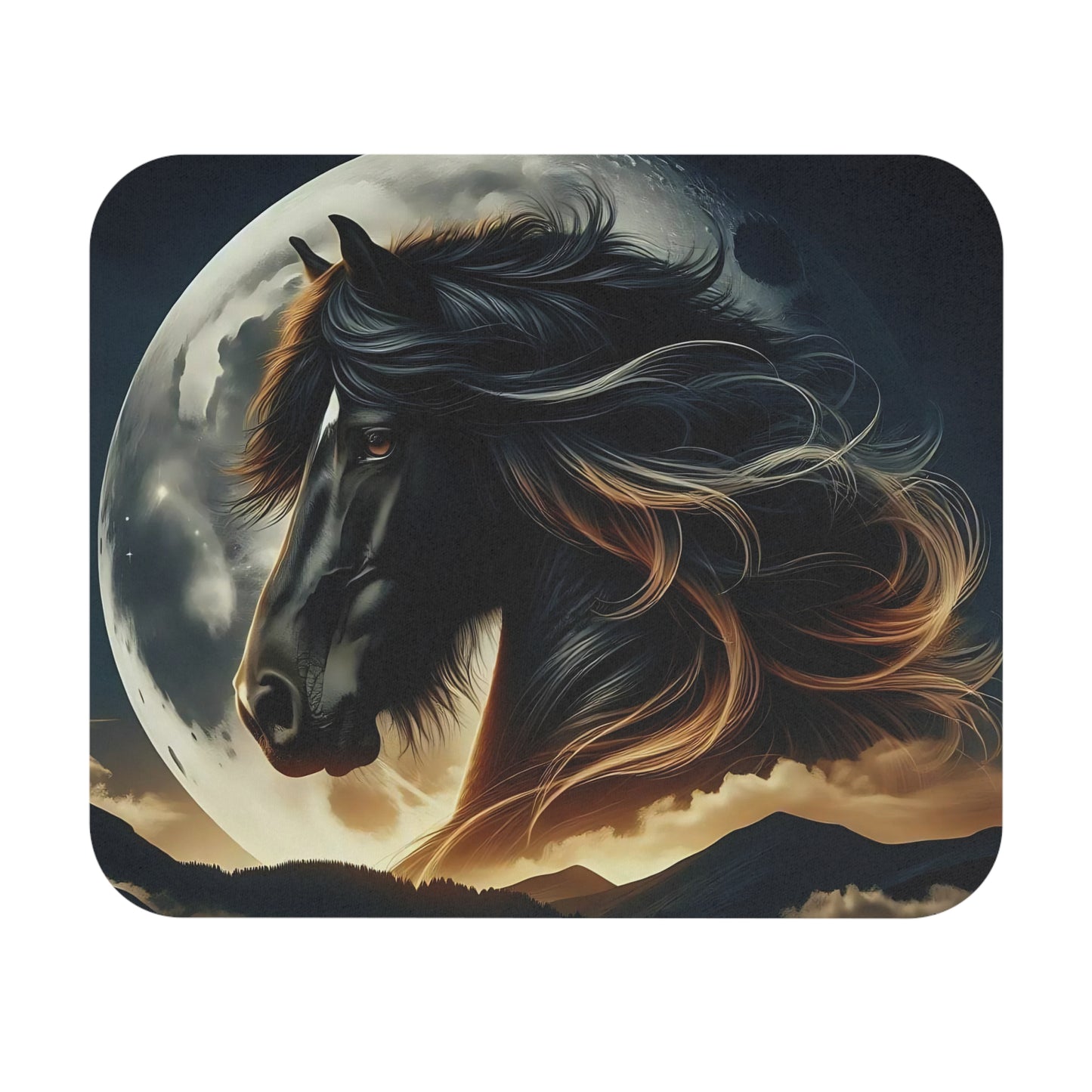 🖱️🌙🐎 Moonlit Horse Mouse Pad – Dramatic Night Sky Desk Art