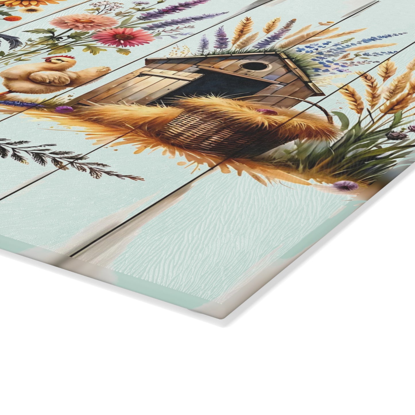 🐓🌾 Farm Fresh Cutting Board – Rustic Rooster & Countryside Charm 🥚🌸