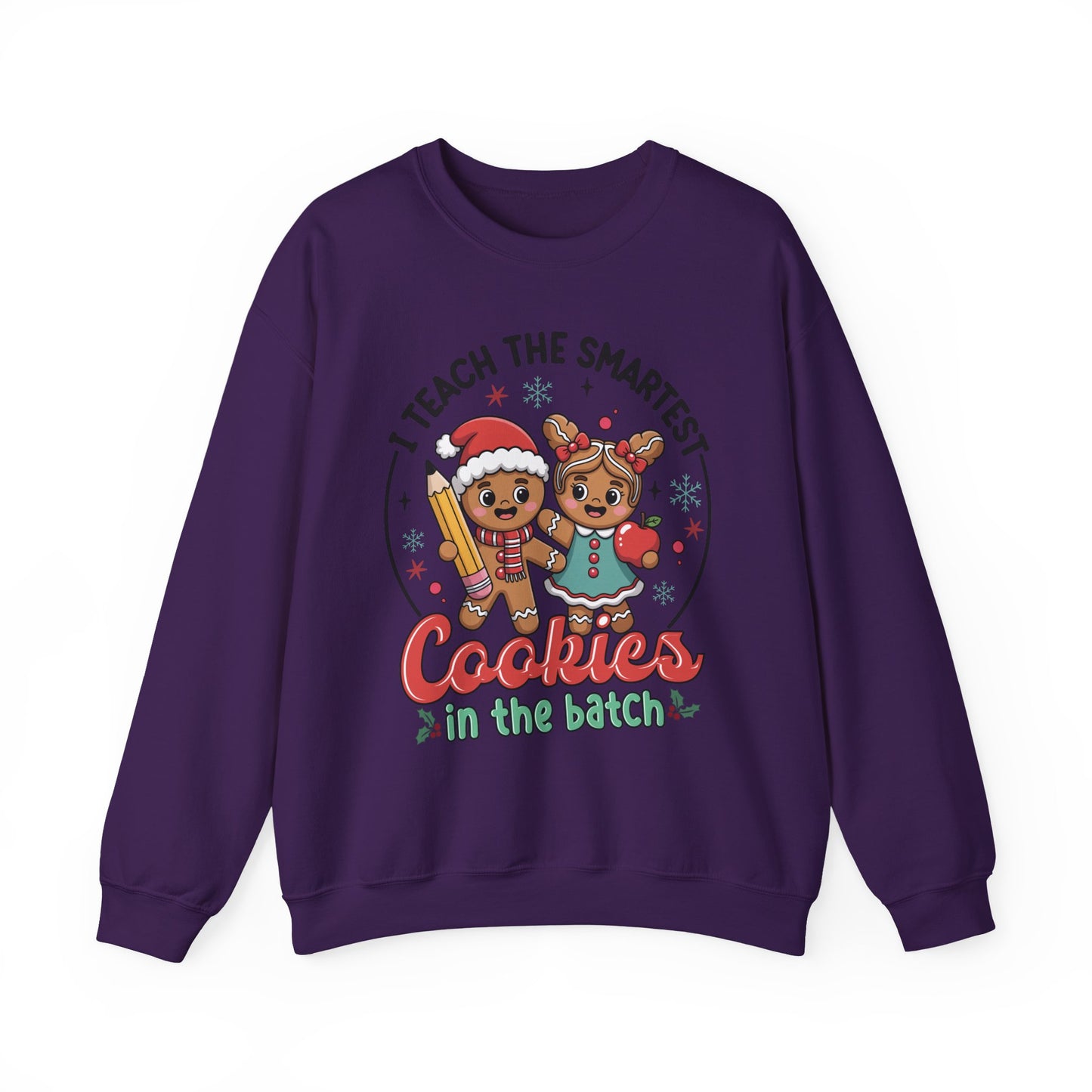 🍪✏️ Smartest Cookies Teacher Sweatshirt – Cute Gingerbread Classroom Vibes 🍎❄️