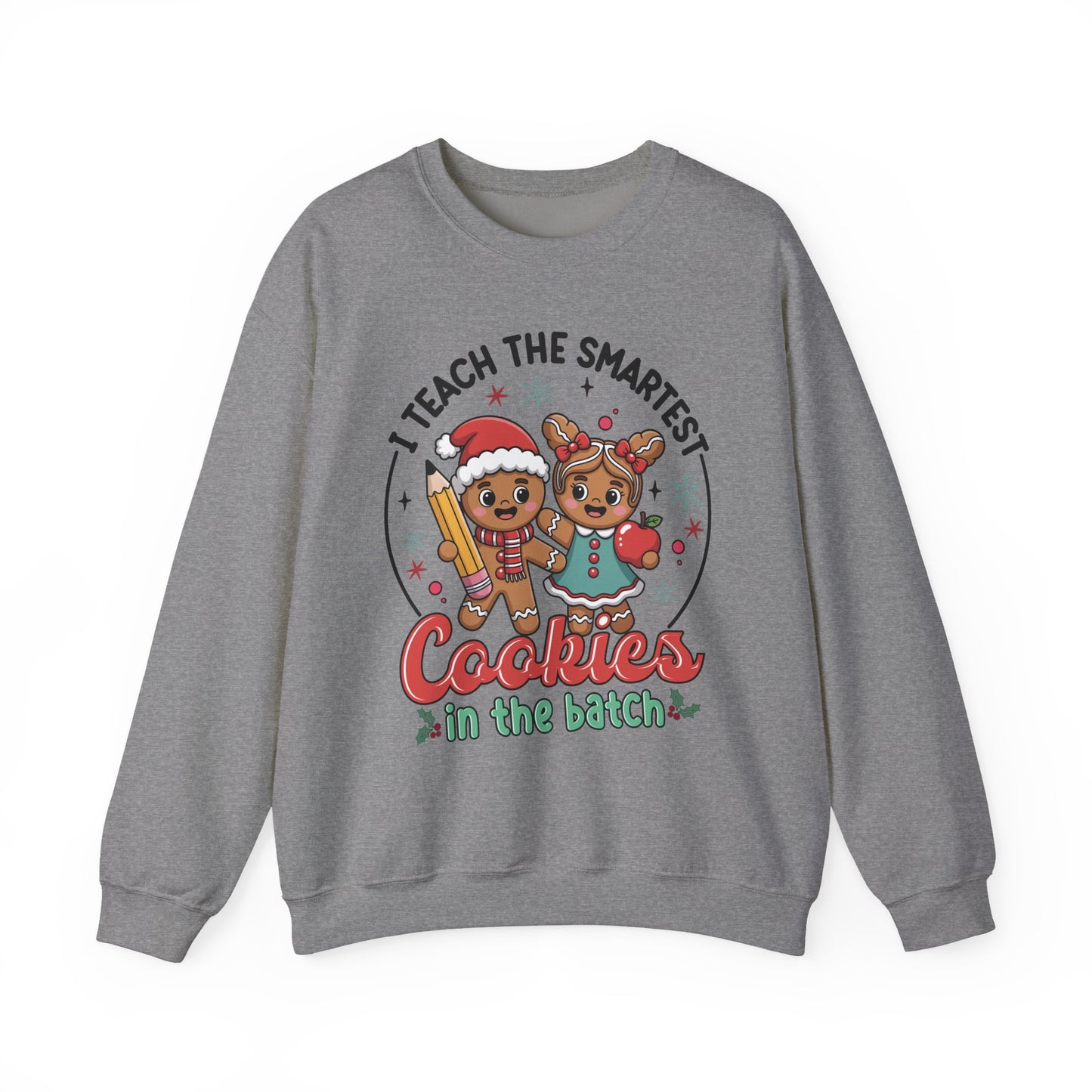 🍪✏️ Smartest Cookies Teacher Sweatshirt – Cute Gingerbread Classroom Vibes 🍎❄️